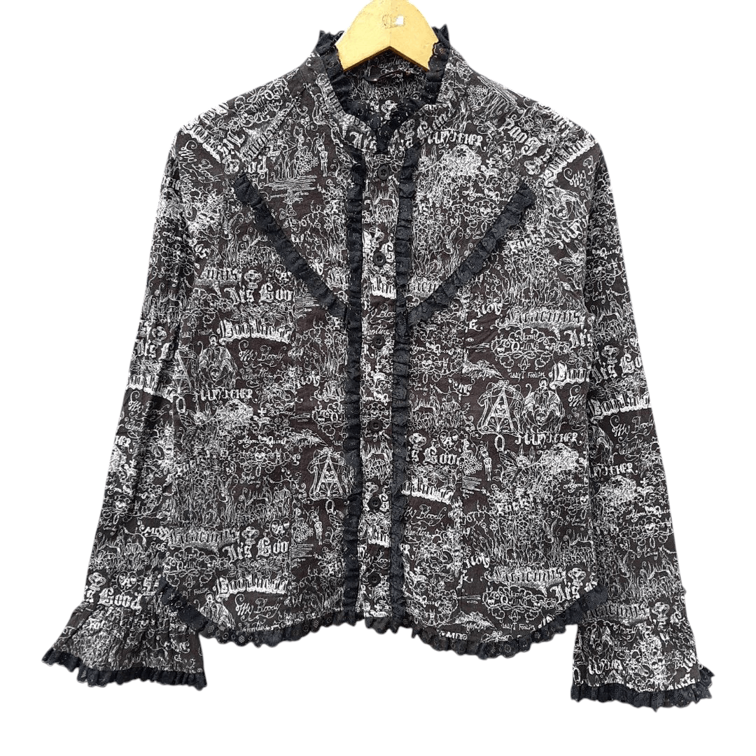 14th Addiction × KMRii × Le Grande Bleu (L.G.B.) Algoquins retropunk shirt Size US XS / EU 42 / 0 - 1 Thumbnail