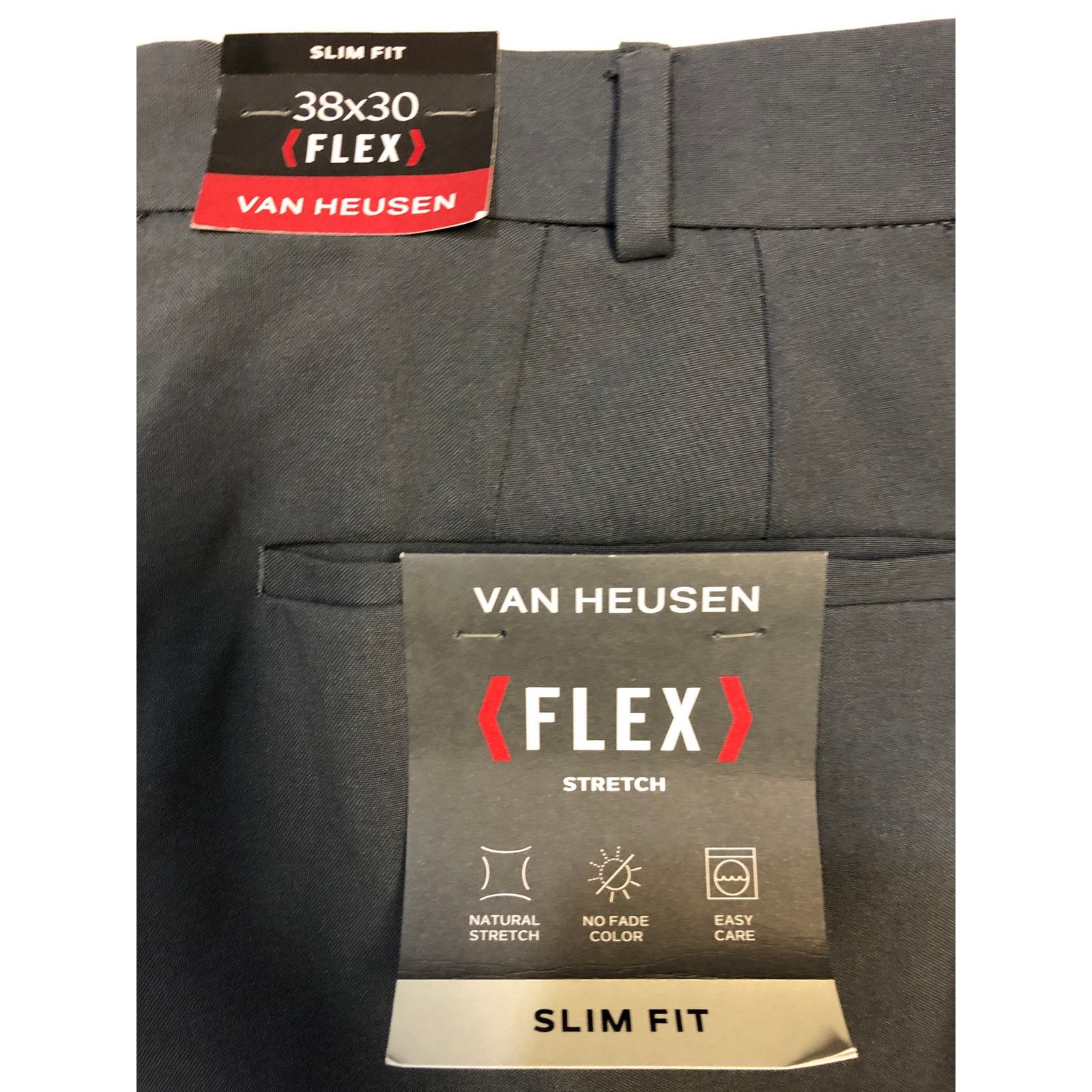 Van Heusen Mens Gray Van Heusen dress pants Size US 38 / EU 54 - 7 Thumbnail