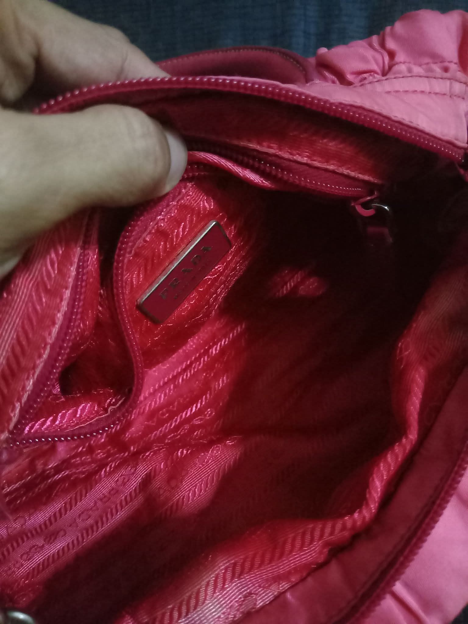 Prada Vintage PRADA 2 Way Pink Nylon Tessuto Bag Size ONE SIZE - 6 Thumbnail