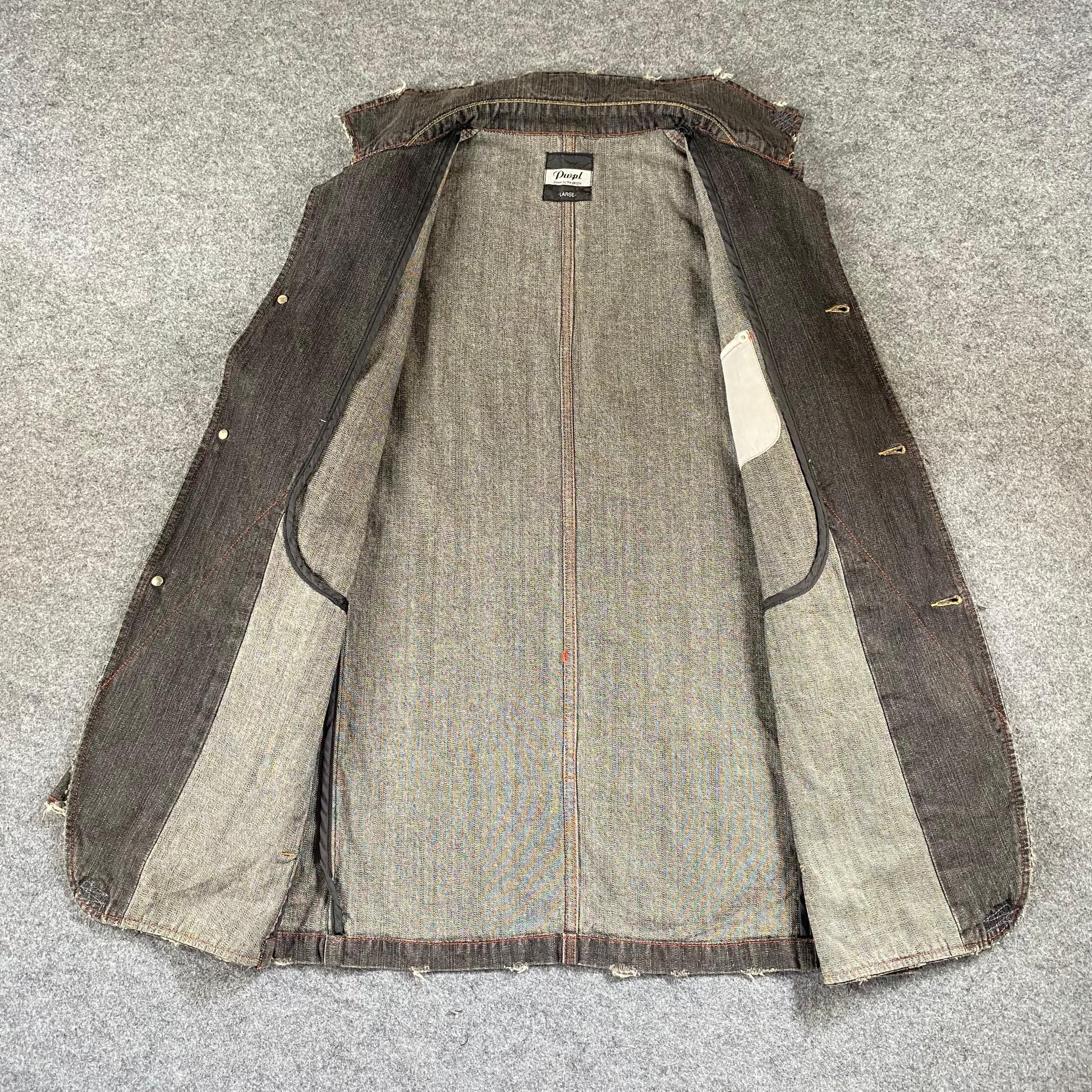 Japanese Brand Vintage Power To The People Denim Blazer Jacket Size US L / EU 52-54 / 3 - 8 Thumbnail