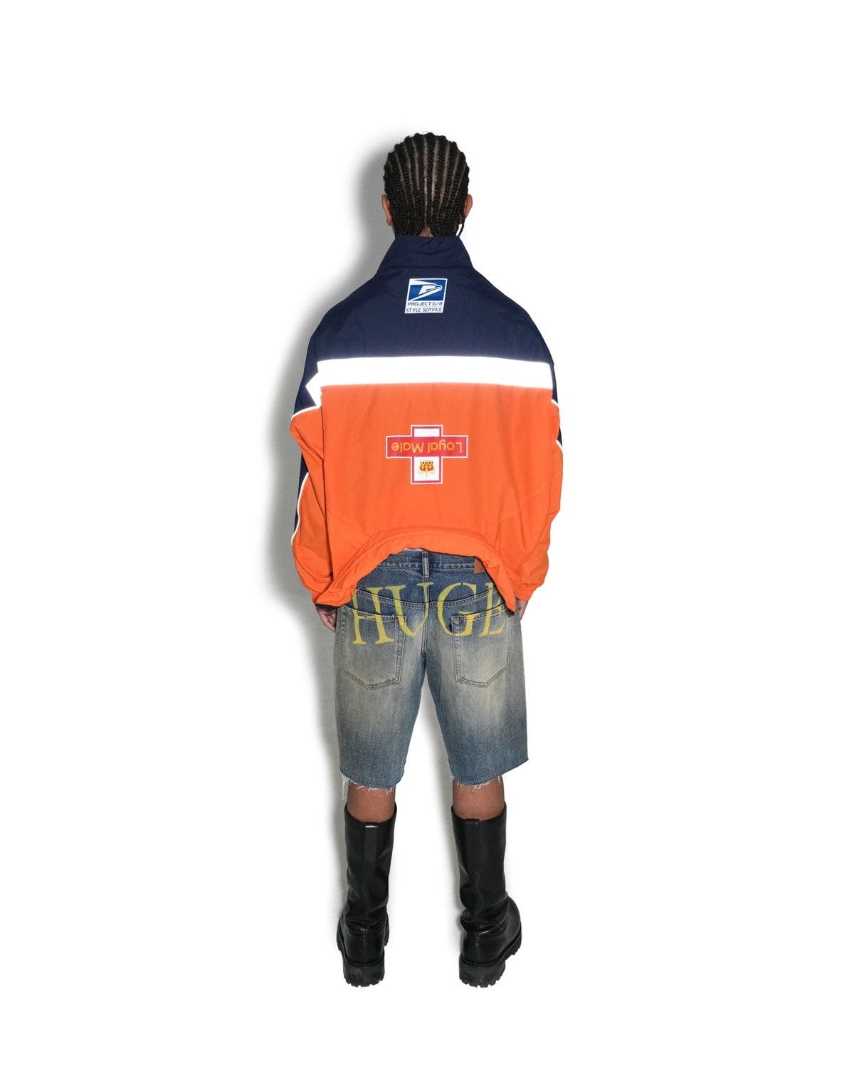 PROJECT G/R Project G/R Orange Upside Down Track Jacket Size US M / EU 48-50 / 2 - 18 Thumbnail