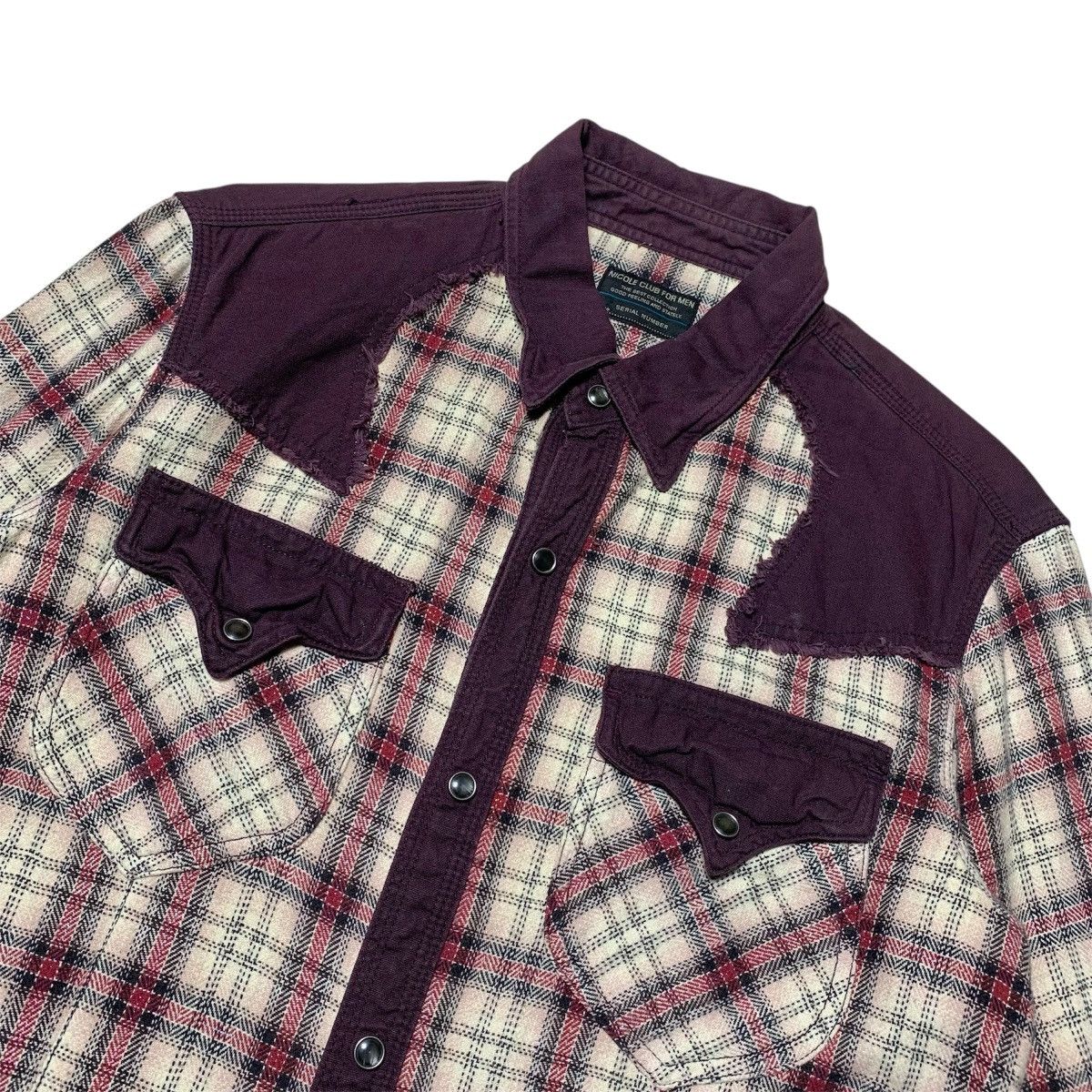 Japanese Brand Western Style Vtg Nicole Club For Men Plaid Flannel Shirt Size US M / EU 48-50 / 2 - 2 Thumbnail