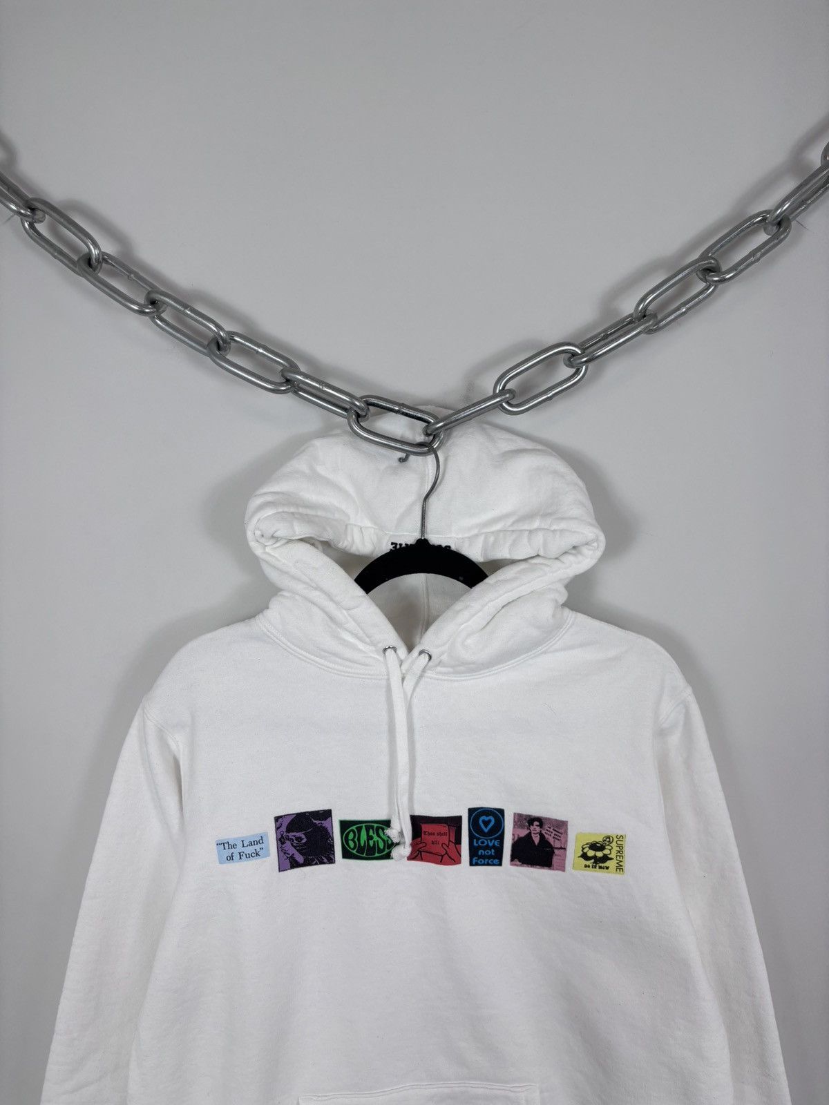 Supreme Supreme Bless The Land Of Fuck White Hoodie Sweatshirt Size US S / EU 44-46 / 1 - 2 Thumbnail