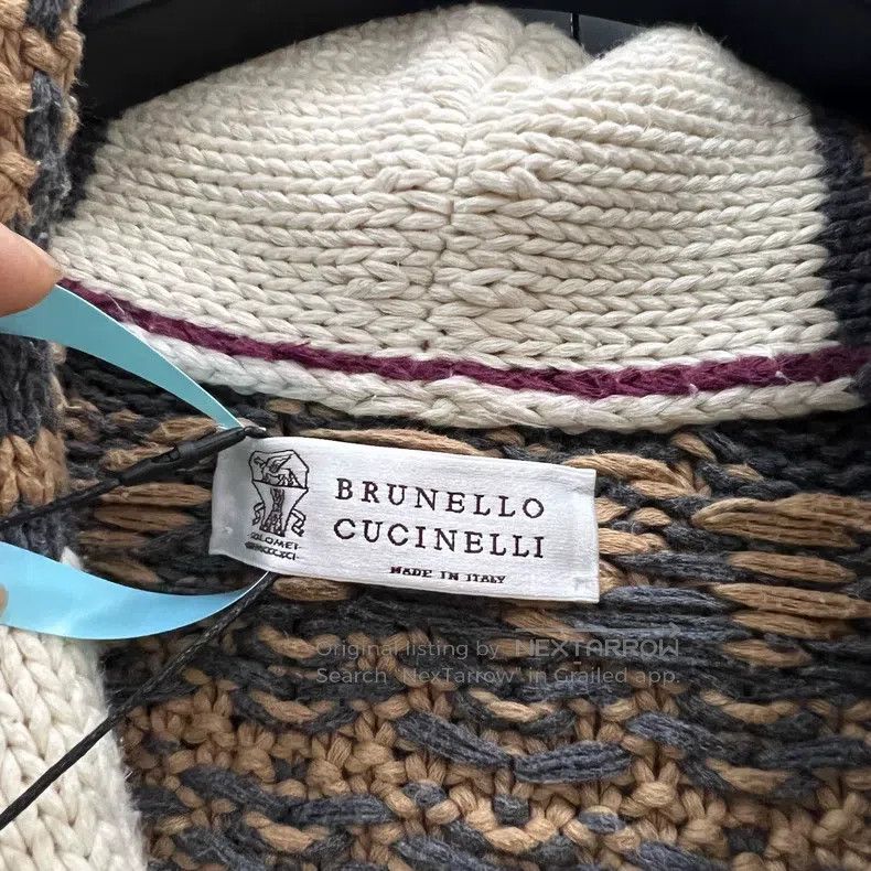 Brunello Cucinelli Brunello Cucinelli Patterned knit cardigan Size US M / EU 48-50 / 2 - 4 Thumbnail