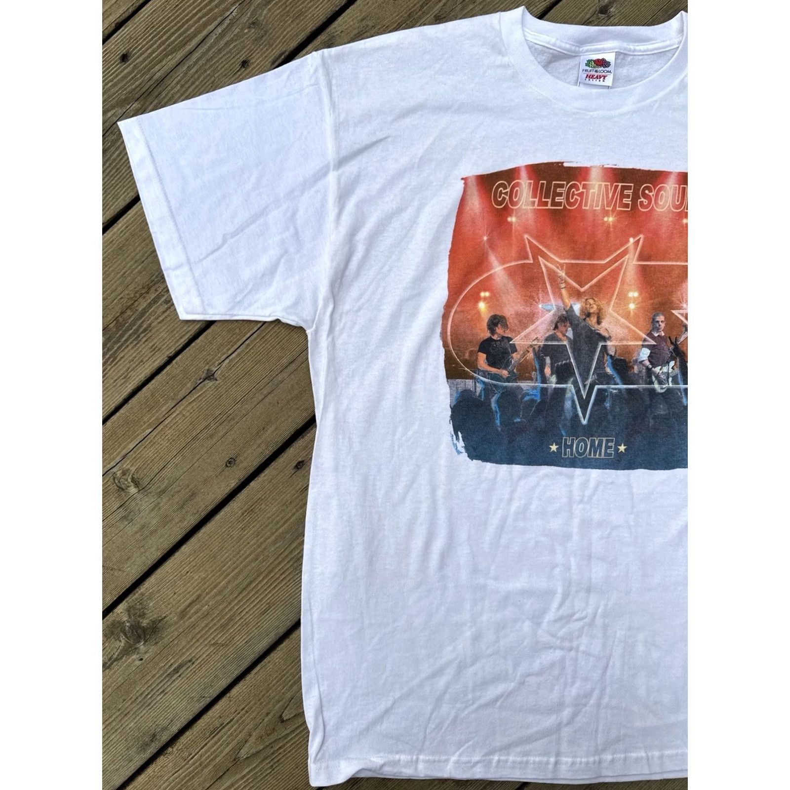 Fruit Of The Loom VINTAGE Collective Soul Home Tour Band T Shirt White Graphic Y2K Shirt XL Size US XL / EU 56 / 4 - 2 Thumbnail