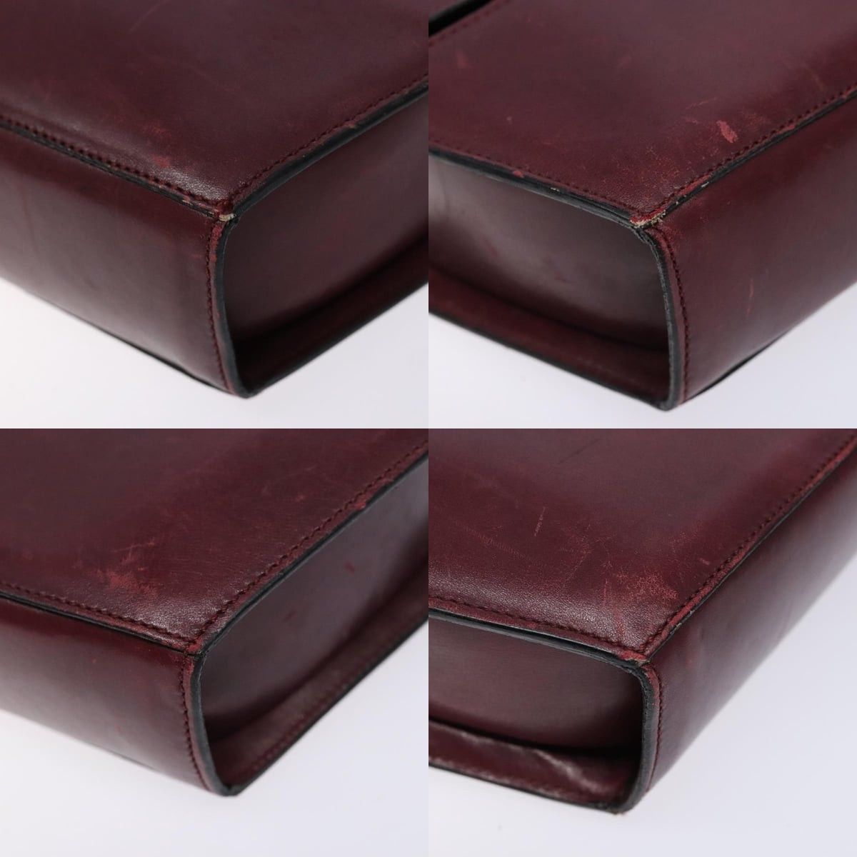 Celine CELINE Shoulder Bag Leather Bordeaux Gold Size ONE SIZE - 10 Thumbnail