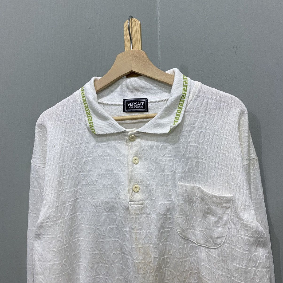 Versace Jeans Couture Archive Versace Jeans Couture Monogram Jacquard Long Sleeve Size US L / EU 52-54 / 3 - 3 Thumbnail