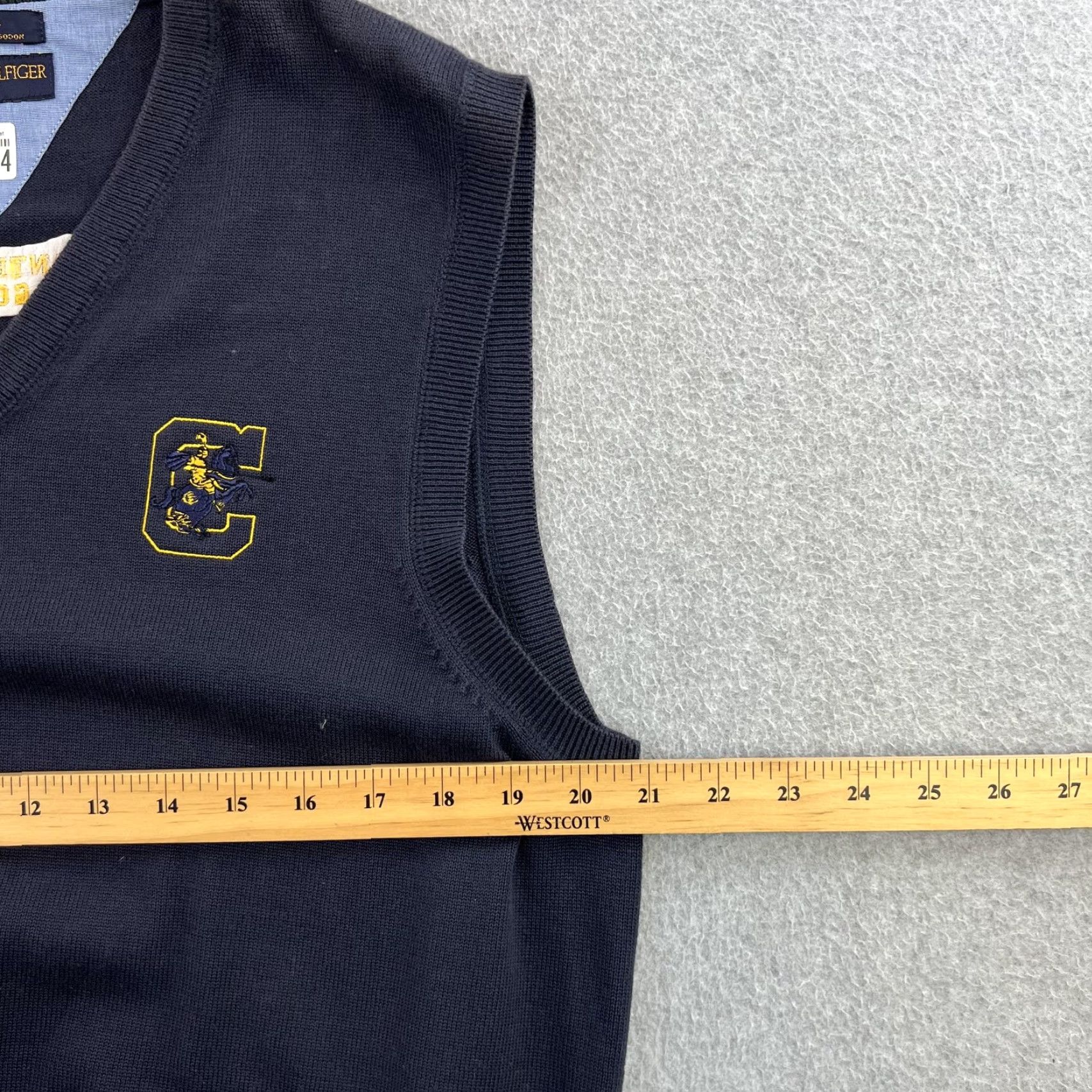 Tommy Hilfiger Tommy Hilfiger Golf Vest Mens M Navy Blue V-Neck Canterbury Logo Shirt Size US M / EU 48-50 / 2 - 2 Thumbnail