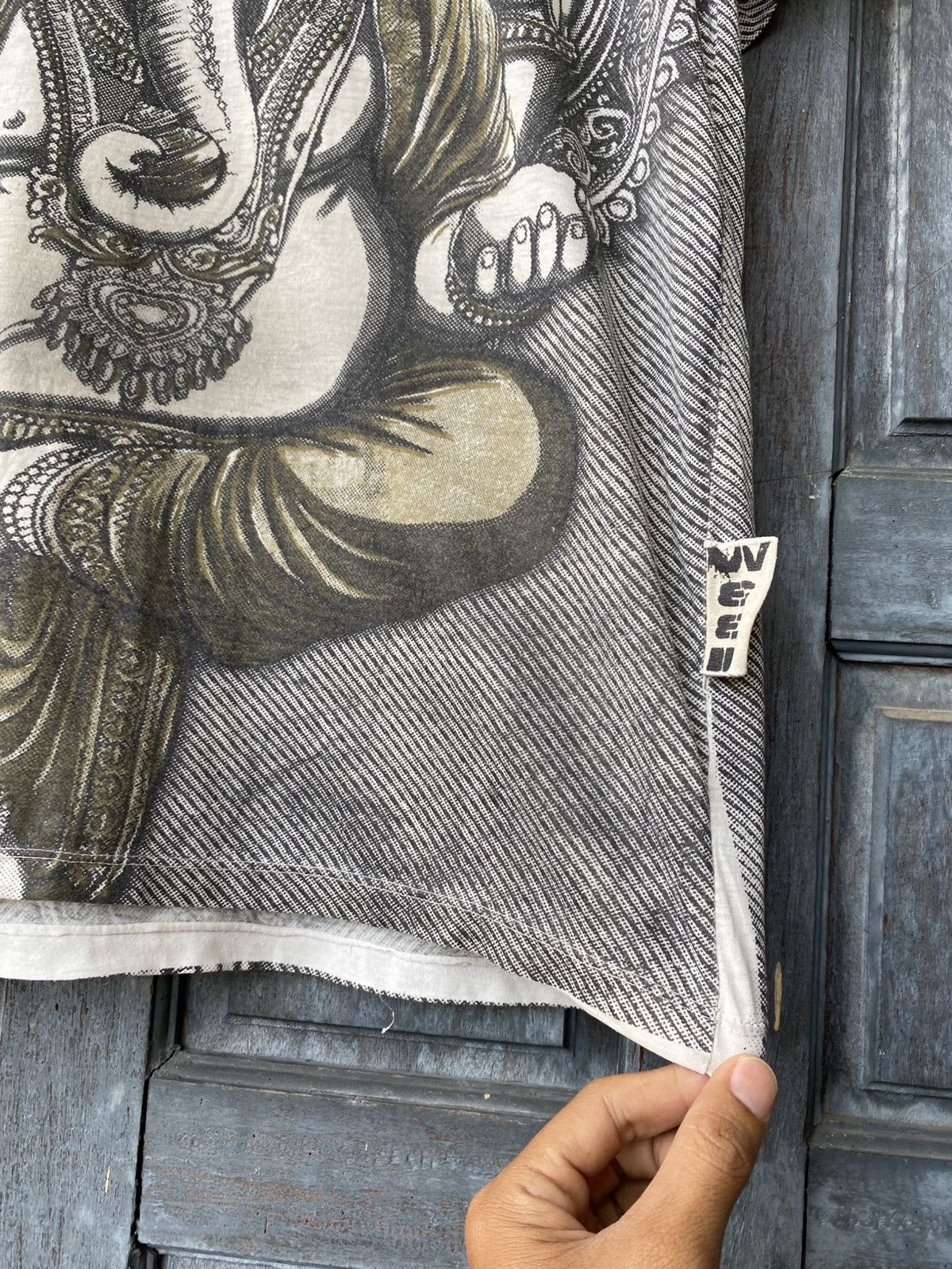 Vintage Weed Psychedelic Ganesha Graphic TShirt All Over Print Thai Size US M / EU 48-50 / 2 - 7 Thumbnail