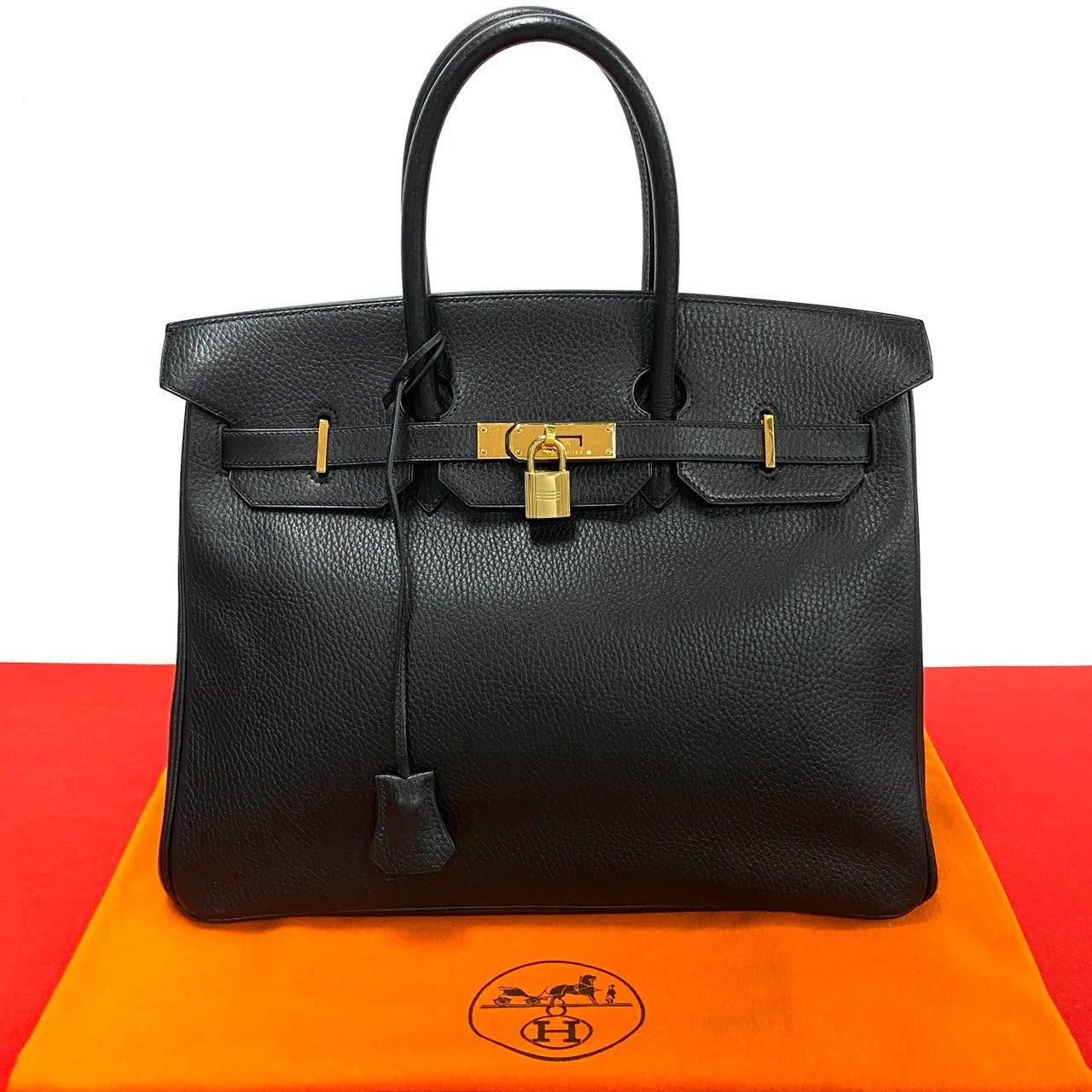 Hermes Hermes Handbag Black Leather Size ONE SIZE - 1 Thumbnail