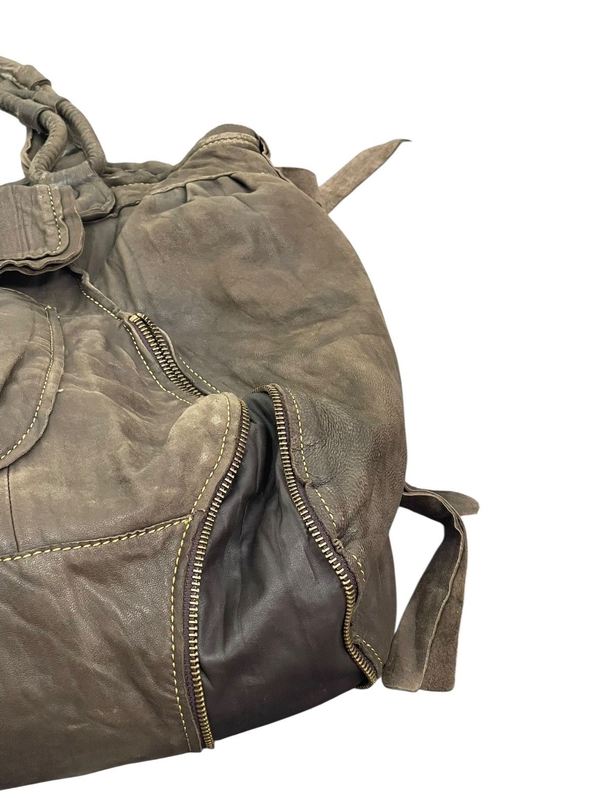 Genuine Leather Full Leather Ellen Tracy Tote Shoulder Large Bag 7🟩 Size ONE SIZE - 9 Thumbnail