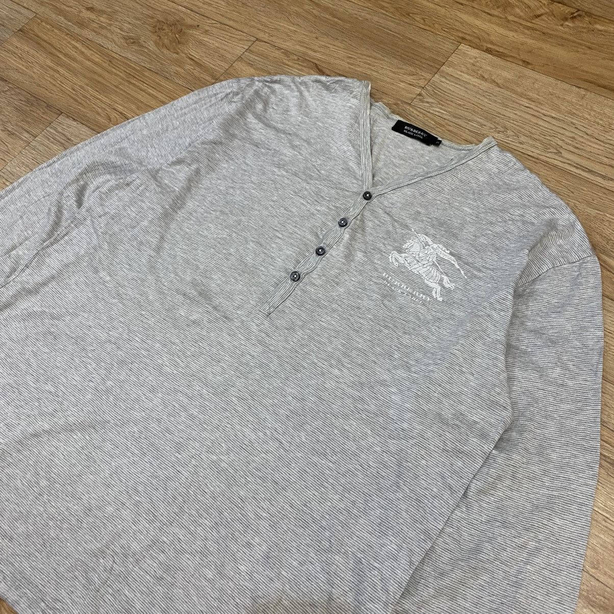 Burberry Vintage 1990s Burberry Black Label Half Button Long Sleeve Size US L / EU 52-54 / 3 - 2 Thumbnail