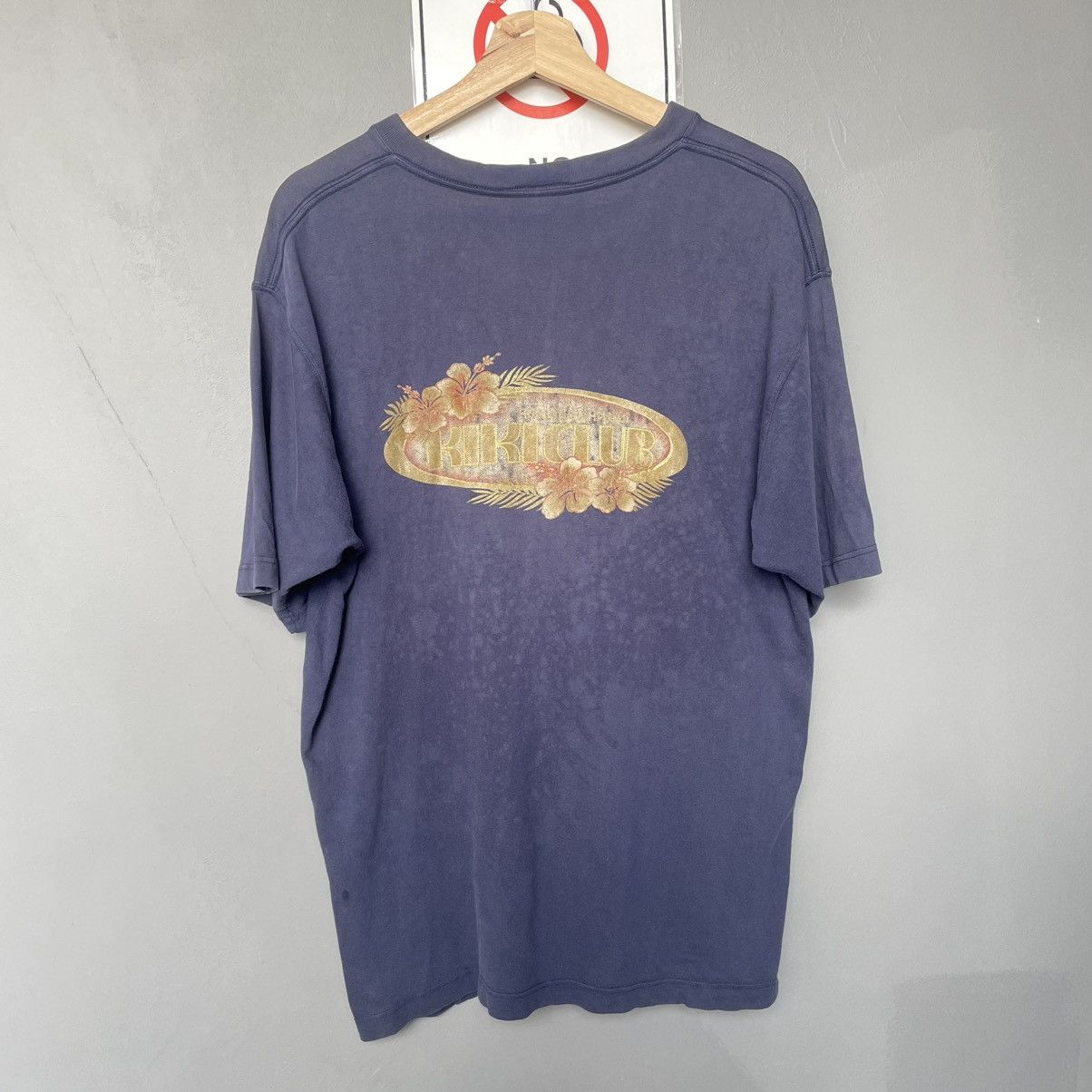 Vintage Vintage Faded Navy Kiki club Hawaiian Surf ERD GRUNGE TEE Size US L / EU 52-54 / 3 - 2 Thumbnail
