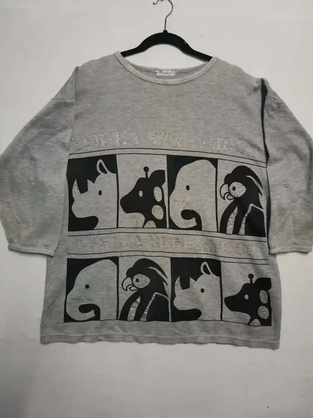 Vintage Vintage Excellent Africa Sun & Moon Sweatshirt Size US XL / EU 56 / 4 - 1 Thumbnail