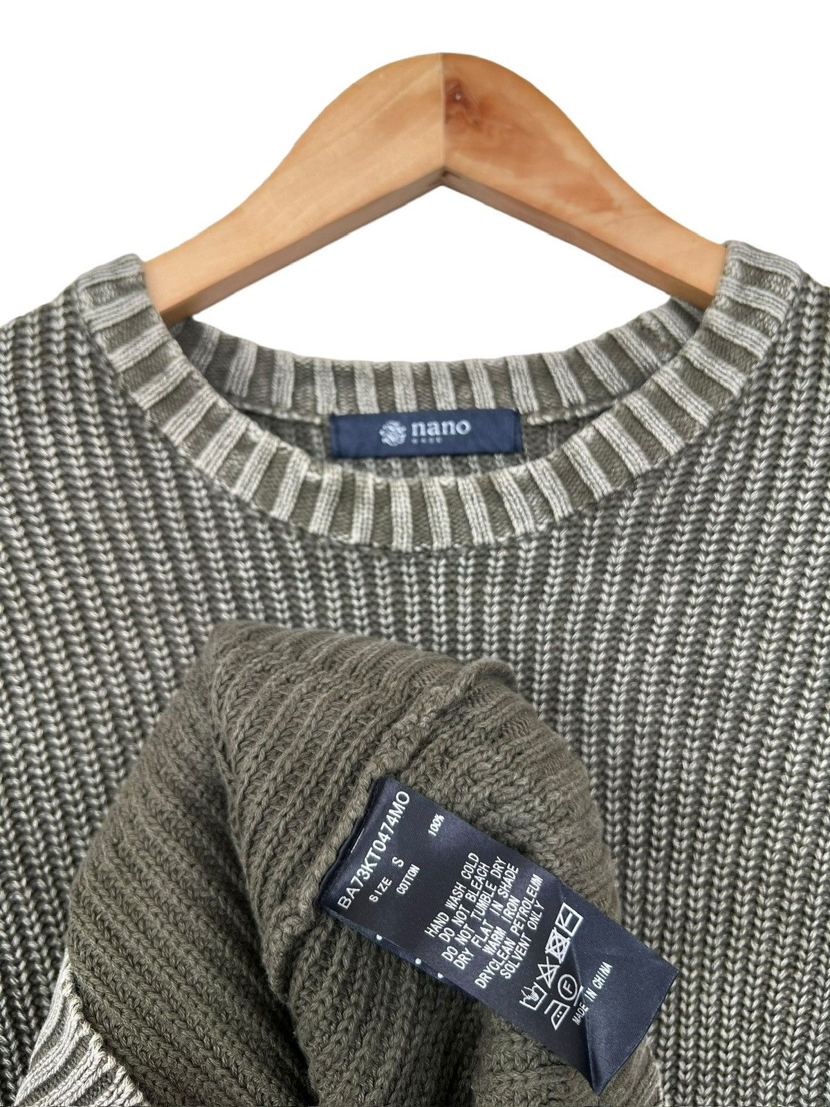 Japanese Brand Nano Universe Japan Distressed Sunfaded Knitwear Sweater Size US M / EU 48-50 / 2 - 5 Thumbnail