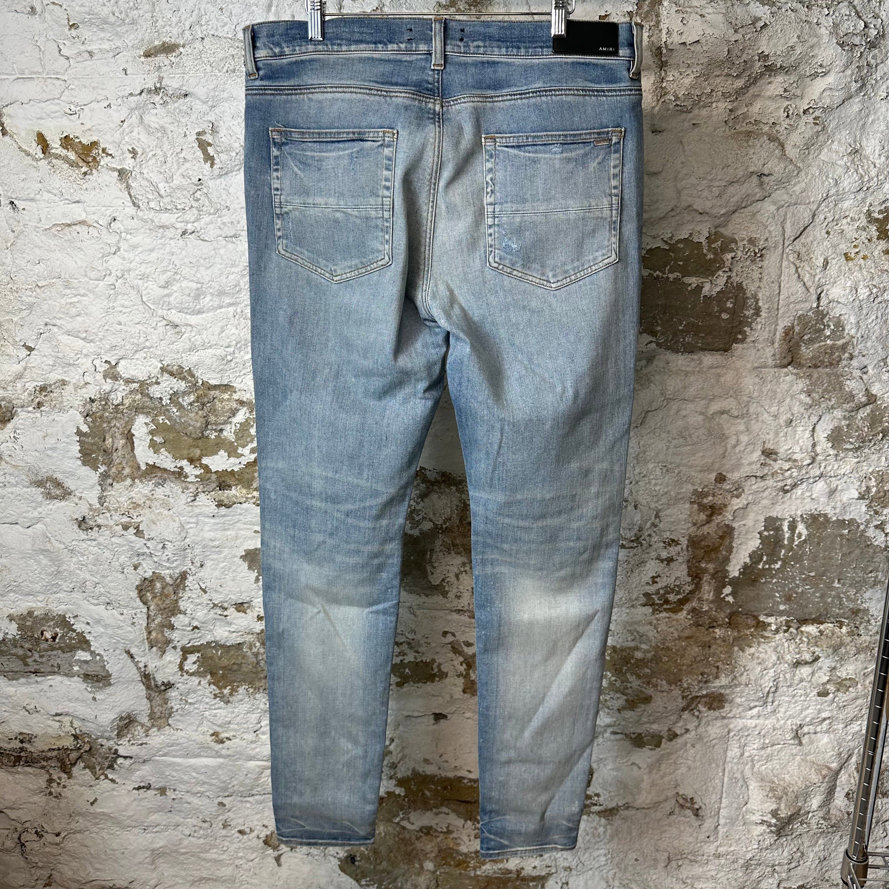 Amiri Amiri MX1 Cracked Orange Blue Denim Jeans Sz 38 Size US 38 / EU 54 - 2 Thumbnail