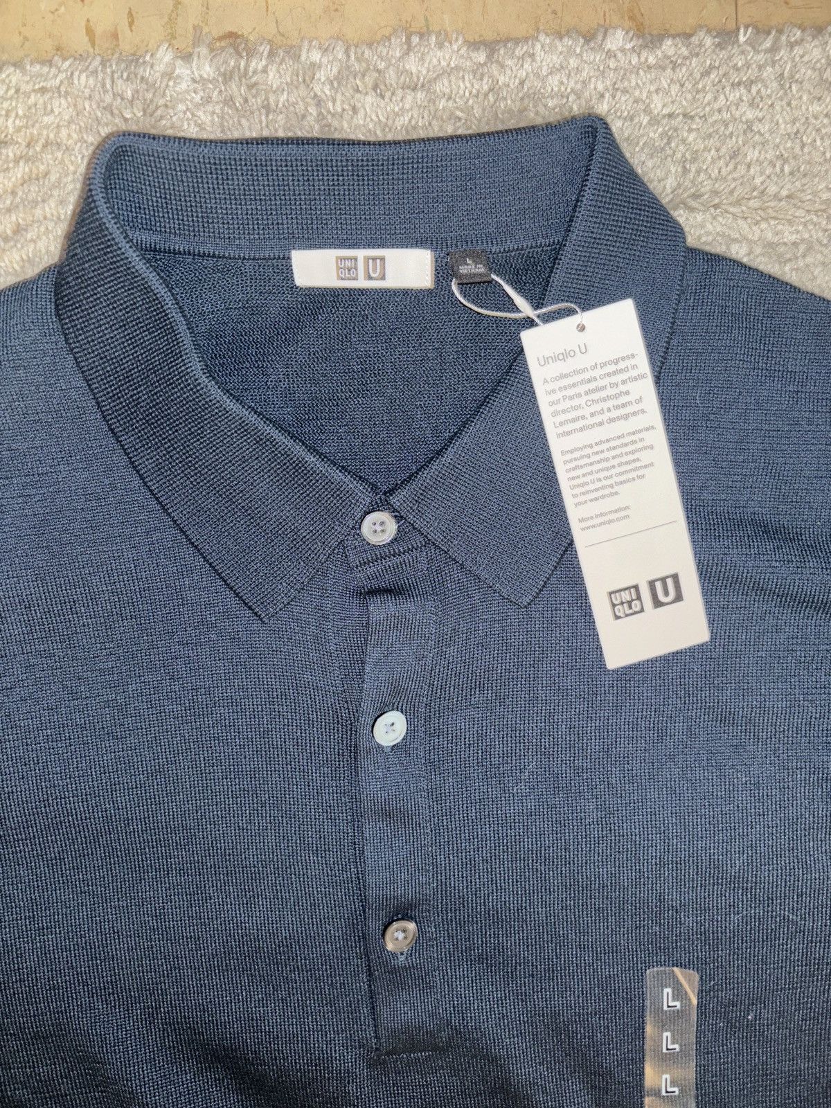 Uniqlo UNIQLO U Knitted Short Sleeve Polo Shirt NWT Size Large Size US L / EU 52-54 / 3 - 3 Thumbnail