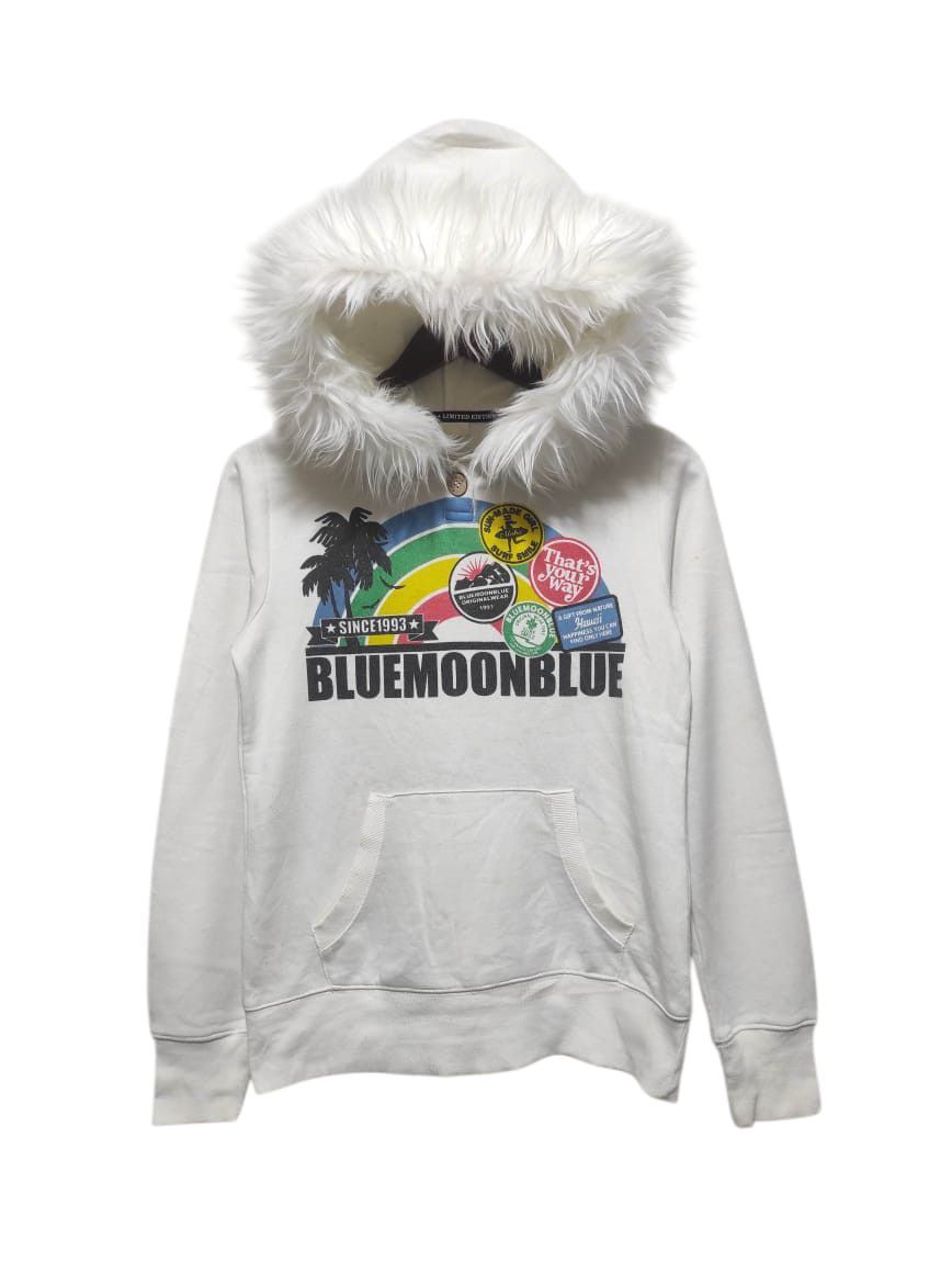 Japanese Brand Blue Moon Blue fur hoodie ifsix LGB style Size US XS / EU 42 / 0 - 1 Thumbnail
