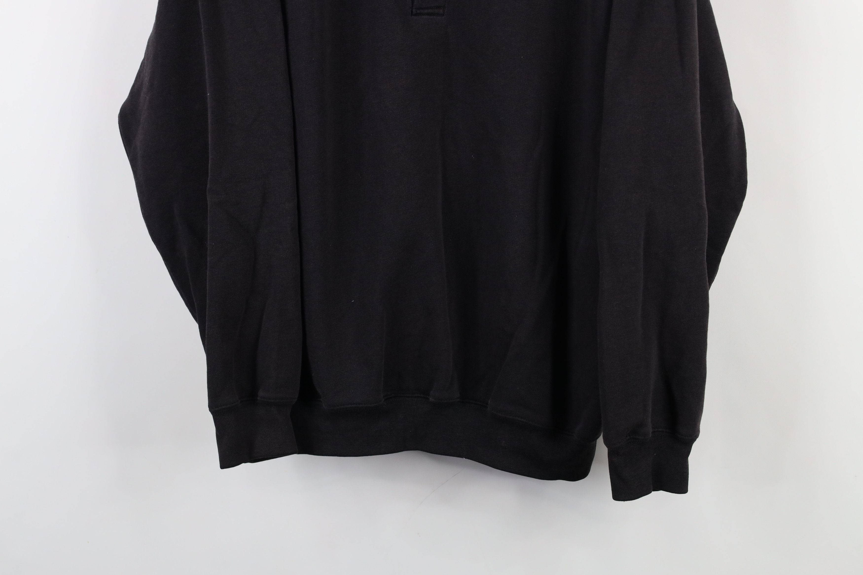 Vintage Vintage 90s Streetwear Collared Pullover Sweatshirt Black Size US L / EU 52-54 / 3 - 3 Thumbnail