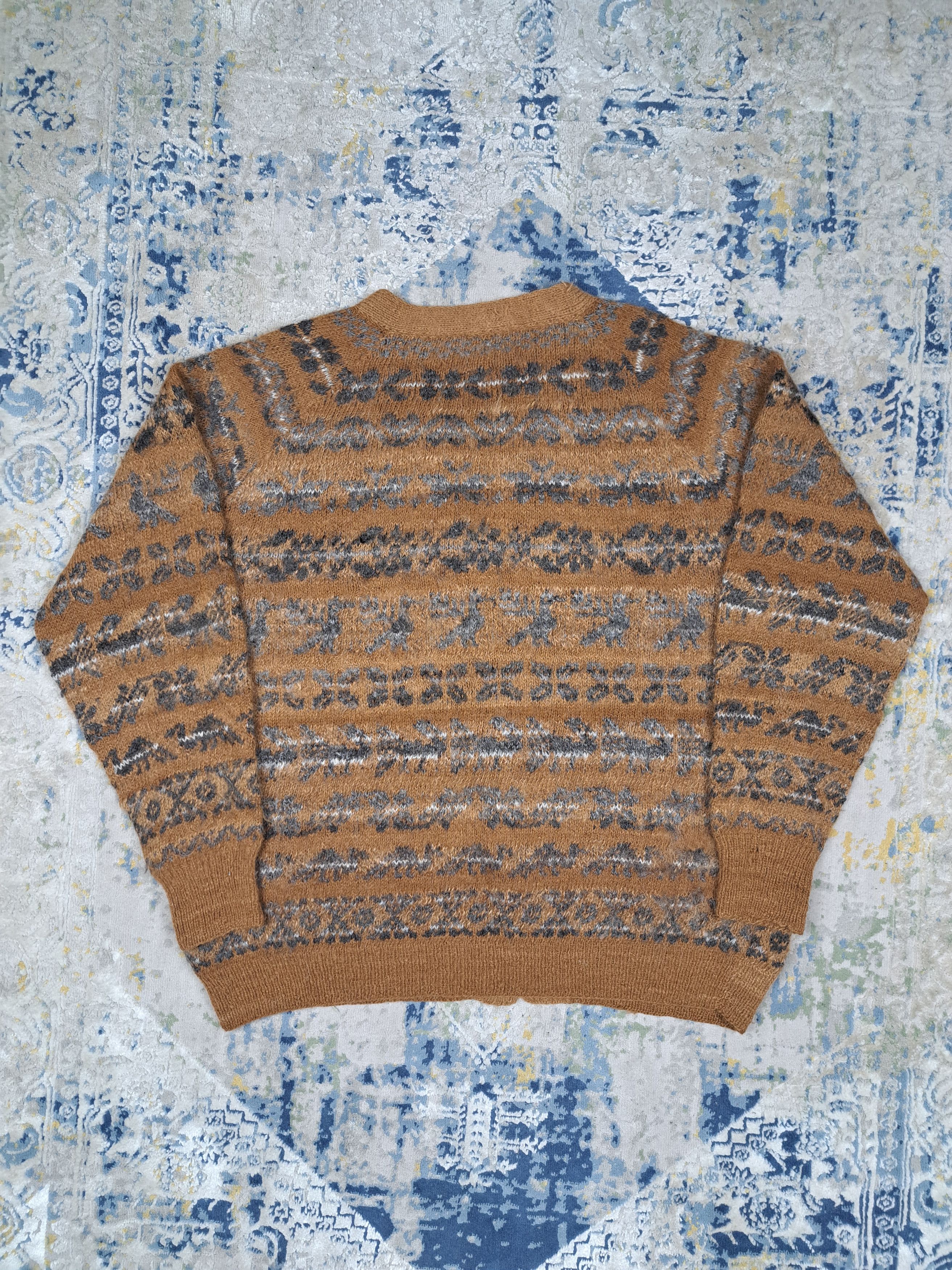 Japanese Brand Alpaca Wool Handmade Like Mohair Native Cardigan Fuzzy Size US M / EU 48-50 / 2 - 5 Thumbnail