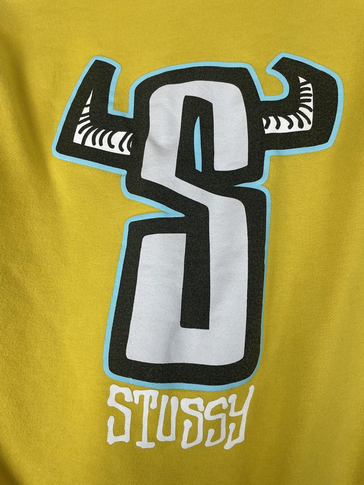 Stussy × Vintage Hoodie Stussy S-Horn vintage Logo yellow skate Size US M / EU 48-50 / 2 - 9 Thumbnail