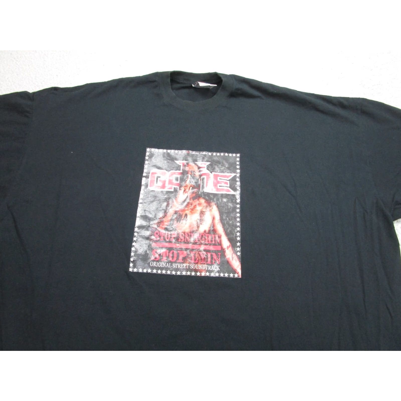 Vintage VINTAGE The Game Stop Snitchin Stop Lyin Rap Tee G UNOT Shirt 5XL Black Cotton Mens Short Sleeve Crew Neck Baggy 00s Y2K BNK Platinum Size US XXL / EU 58 / 5 - 3 Thumbnail