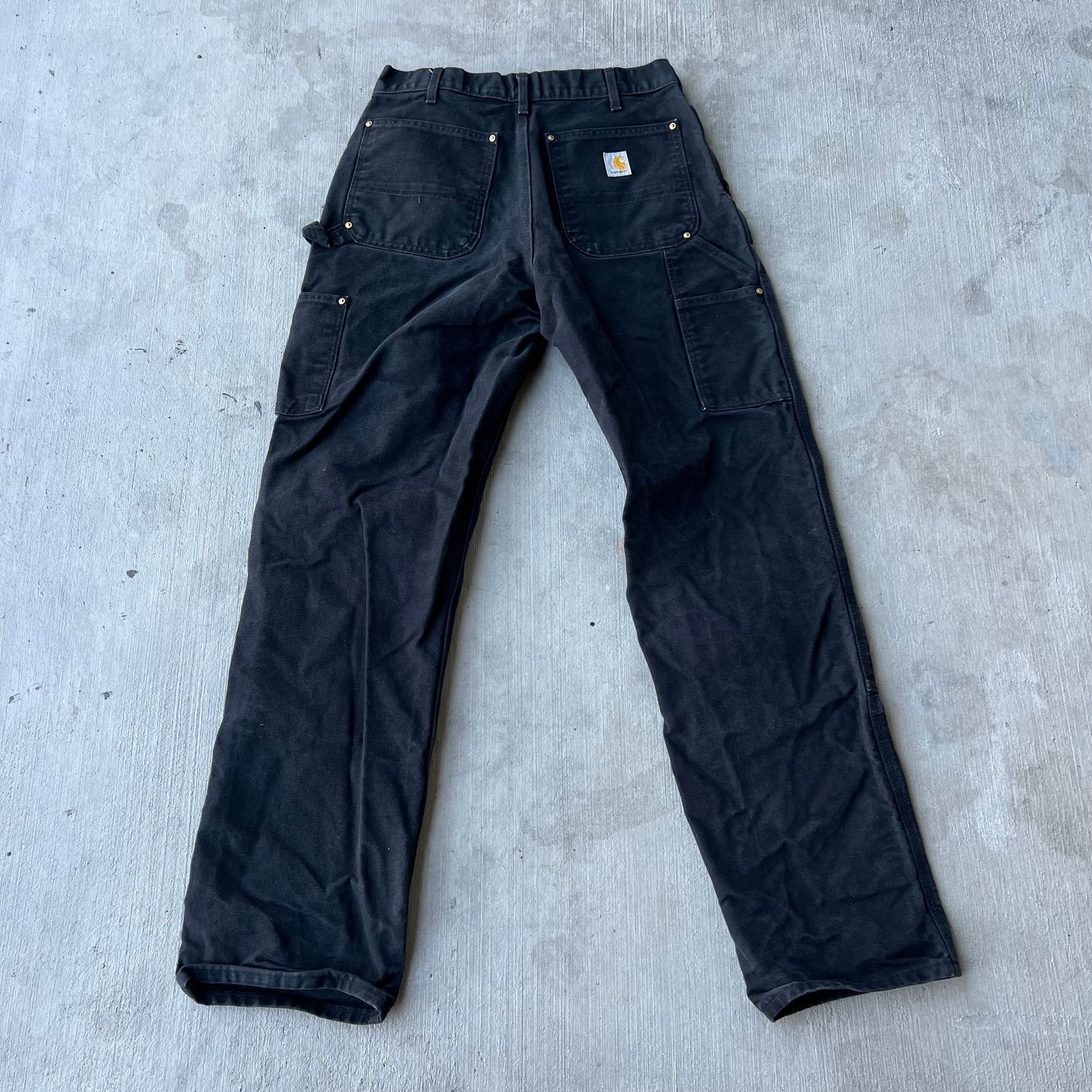 Carhartt × Vintage Carhartt black double knee work wear carpenter pants Size US 31 - 4 Thumbnail