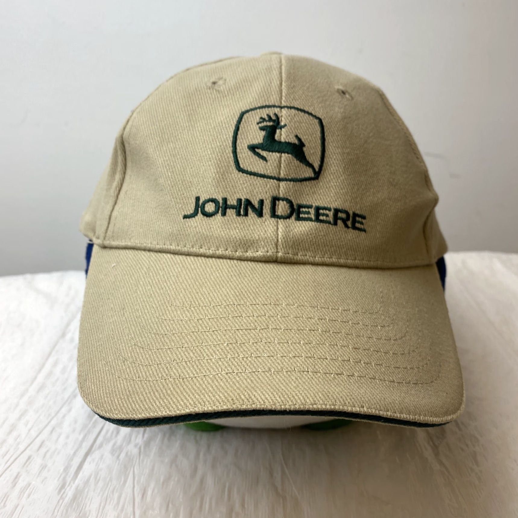 John Deere John Deere Hat Snapback Beige Adjustable Embroidered Tractor Mens / H-68 Size ONE SIZE - 2 Thumbnail