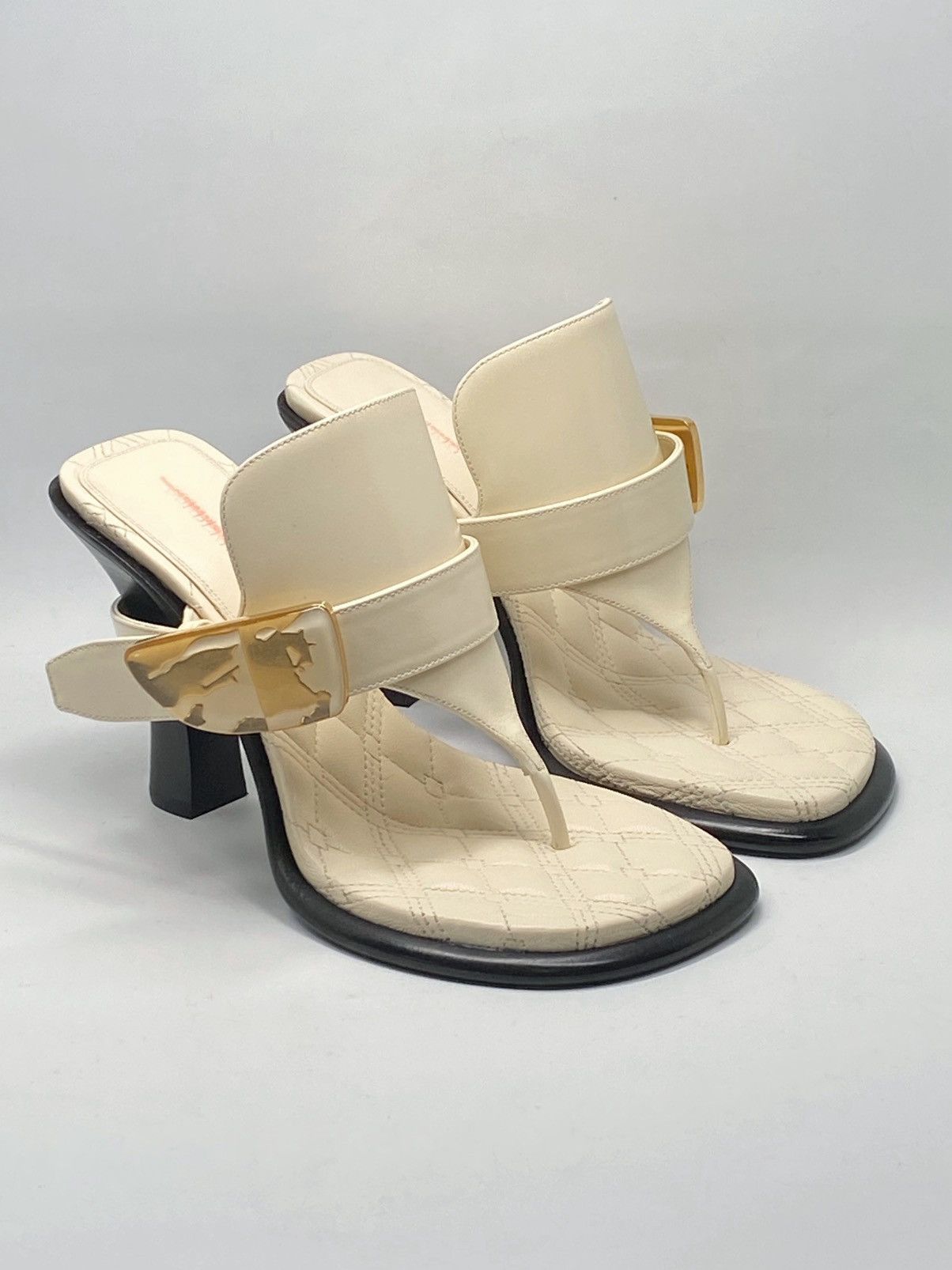 Burberry Burberry 100mm Bay leather mules size 36 Size US 6 / IT 36 - 7 Thumbnail