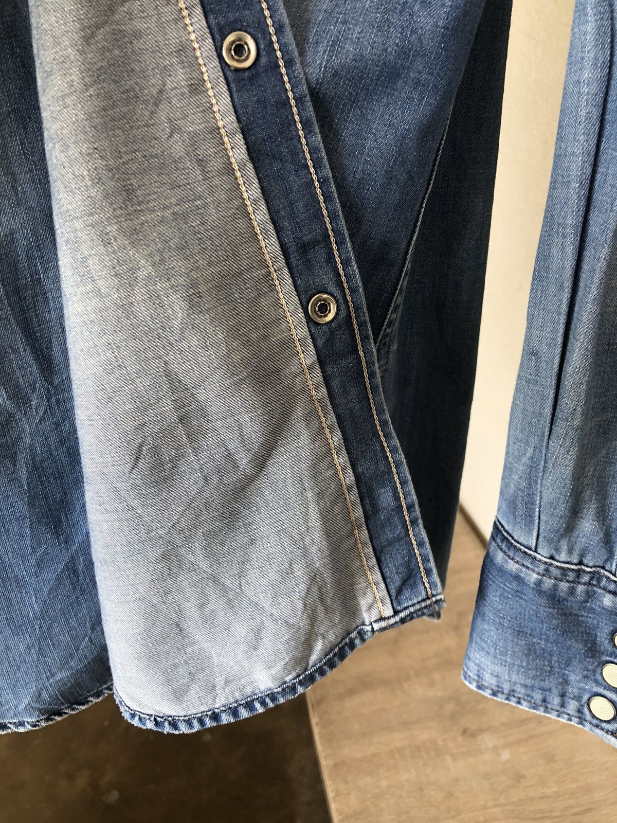 Vintage Nice🔥Vintage Wrangler Distressed Cowboy Style Western Shirt Size US L / EU 52-54 / 3 - 18 Thumbnail