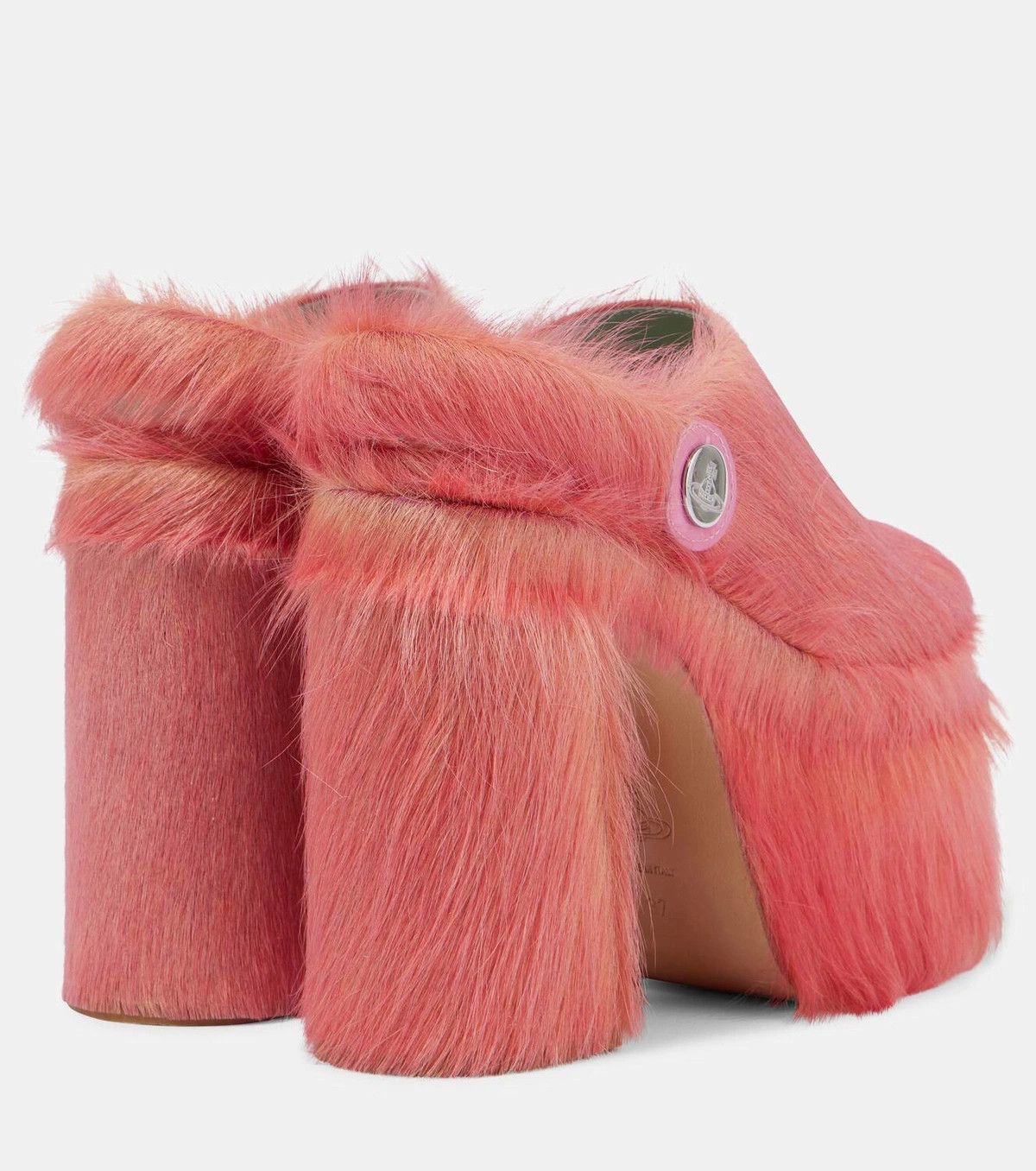 Vivienne Westwood o1f1d3z0426 Swamp Calf Hair Platform Clogs in Pink Size US 6 / IT 36 - 3 Thumbnail