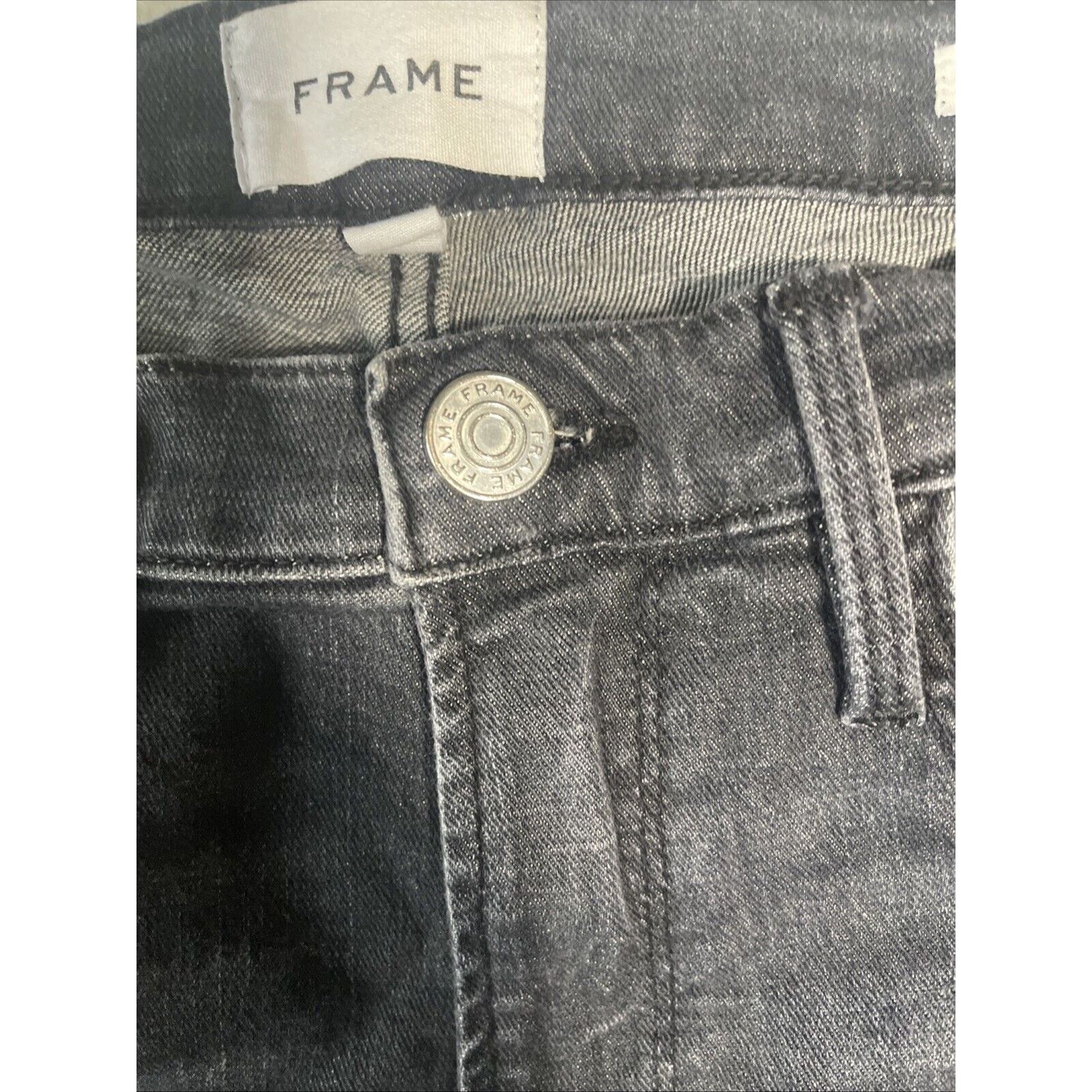 Frame Frame Jeans Women’s Size 33 L'Homme Slim Black Denim Pants Size 33" - 4 Thumbnail