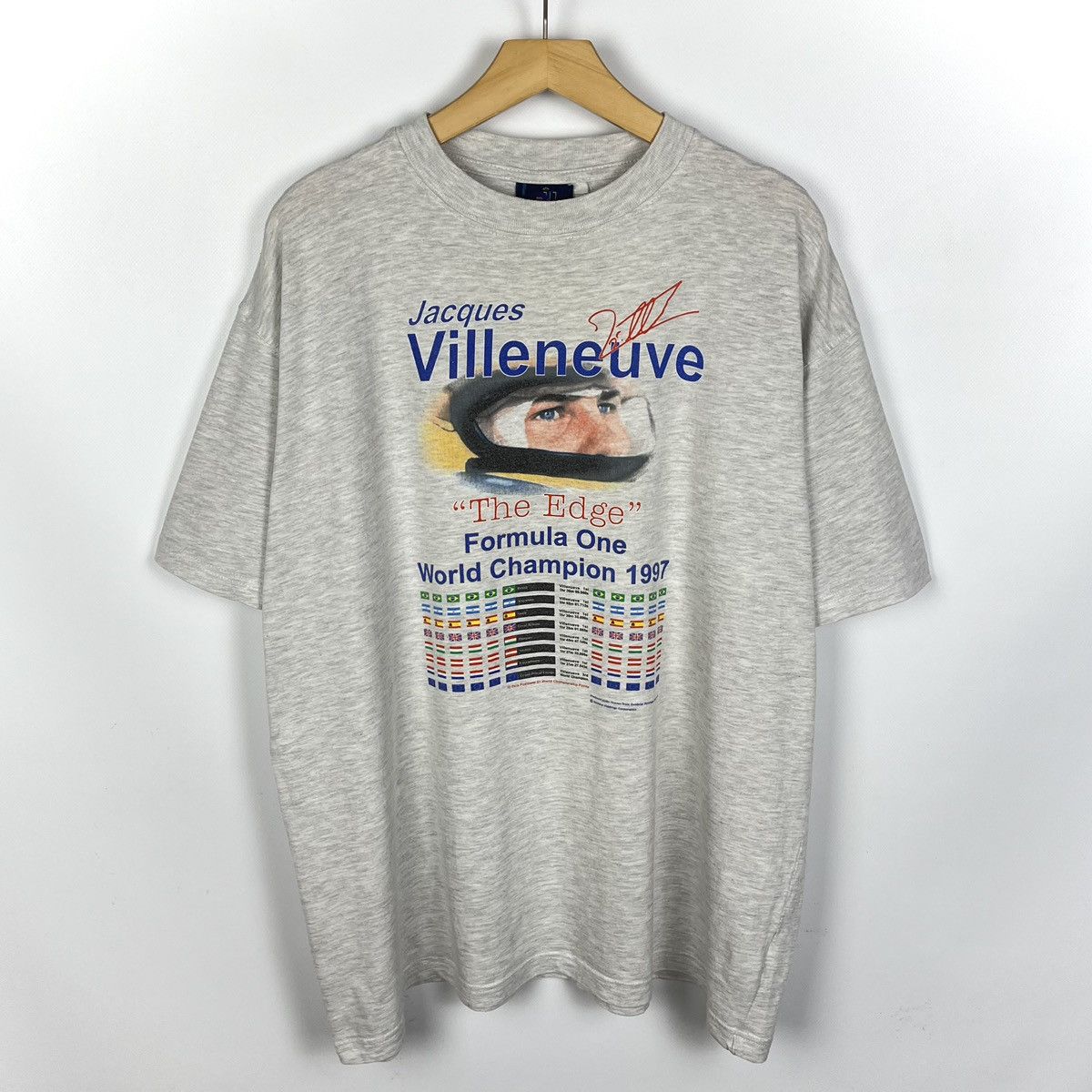 Formula 1 Vintage Jacques Villeneuve Formula One Racing T Shirt 1997 Size US XL / EU 56 / 4 - 1 Thumbnail