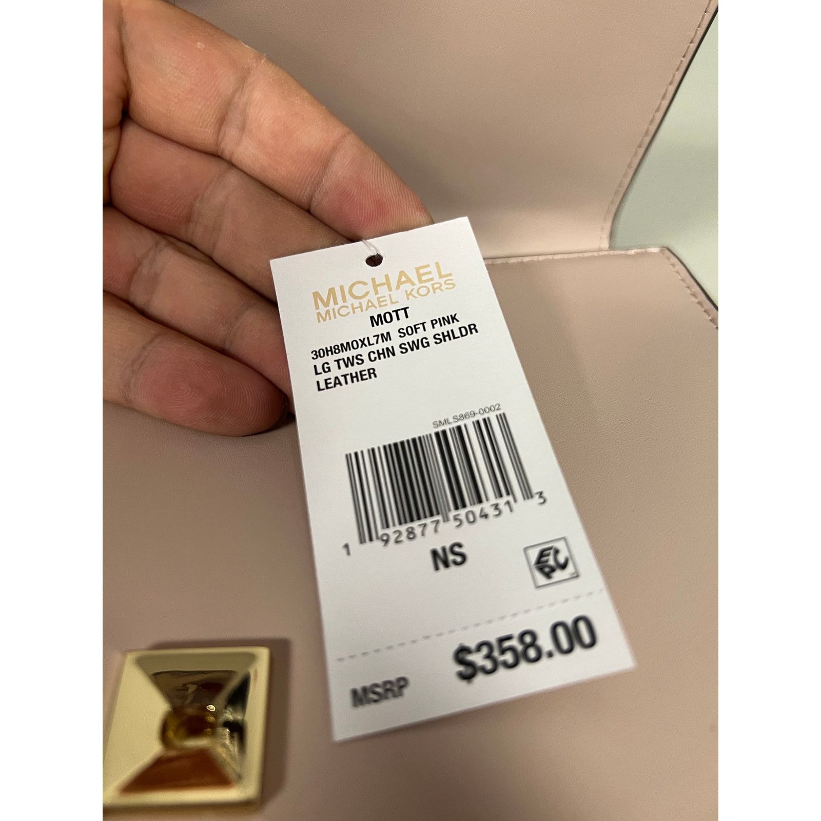 Michael Kors Michael Kors 30H8MOXL7M Mott Large Metallic Deco Leather Size ONE SIZE - 8 Thumbnail
