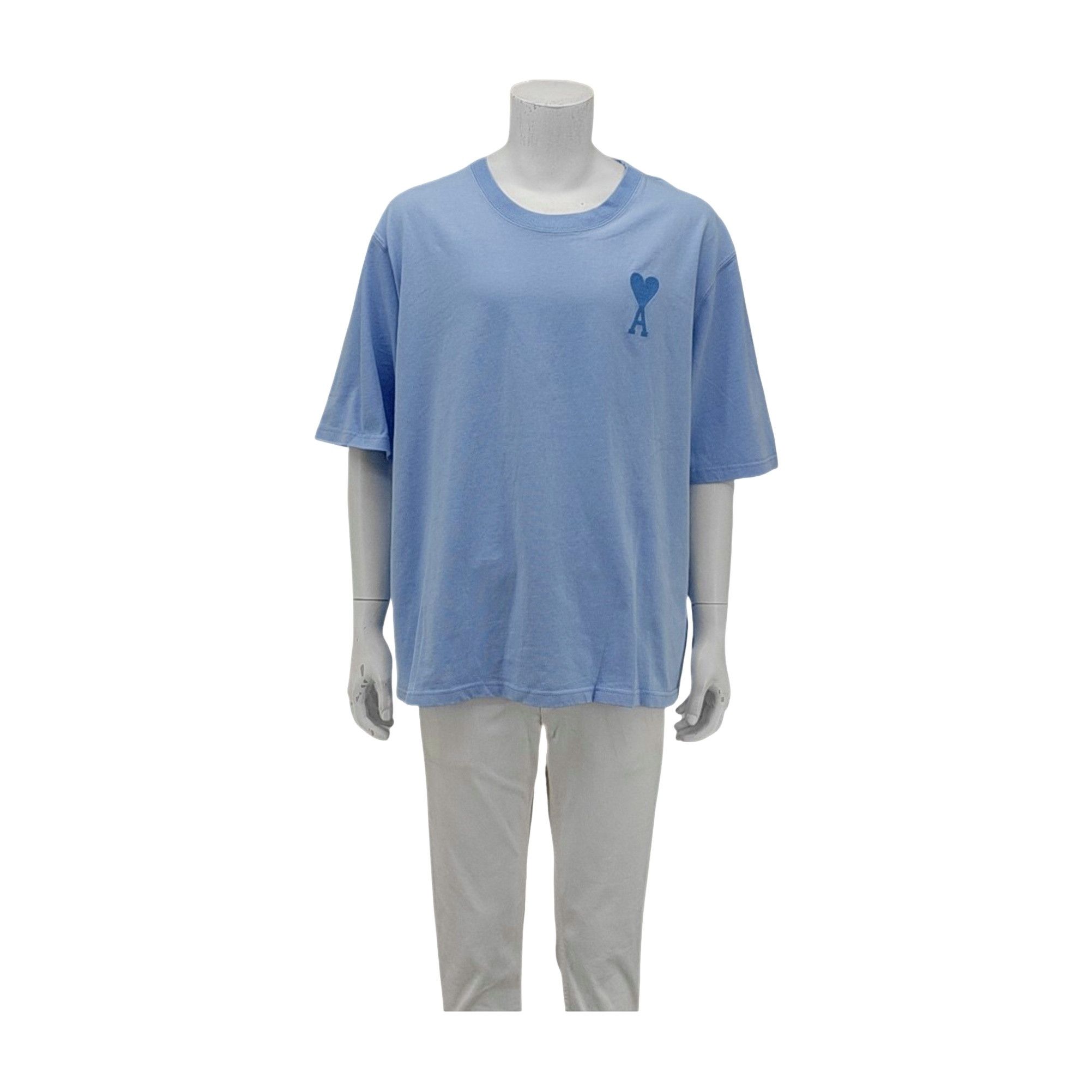 AMI AMI Heart Logo Short Sleeve T-Shirt Blue L Size US L / EU 52-54 / 3 - 1 Thumbnail