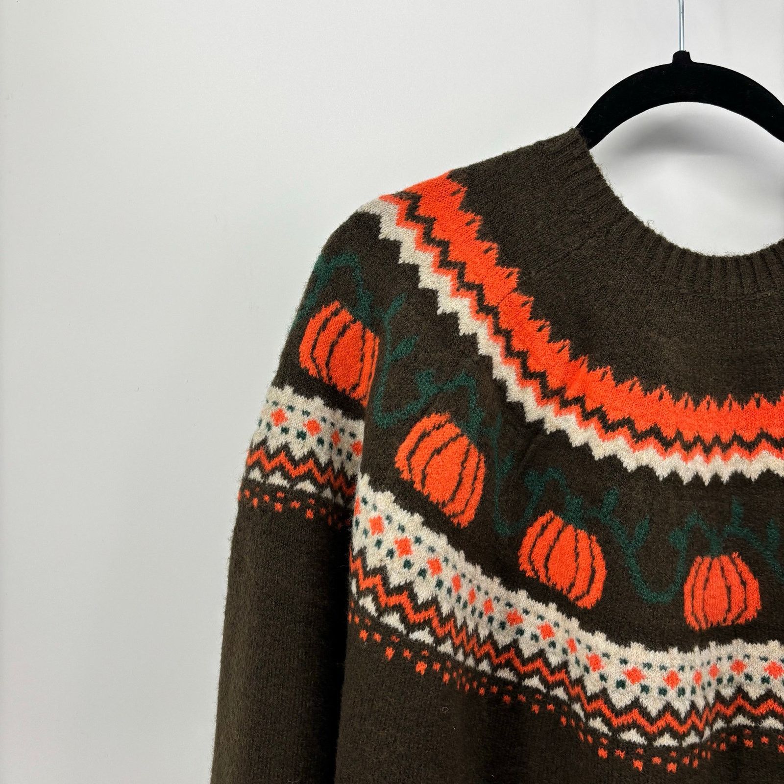 Vince Camuto Vince Camuto Womens Size XXL Thanksgiving Pumpkin Fair Isle Size XXL / US 16-18 / IT 52-54 - 11 Thumbnail