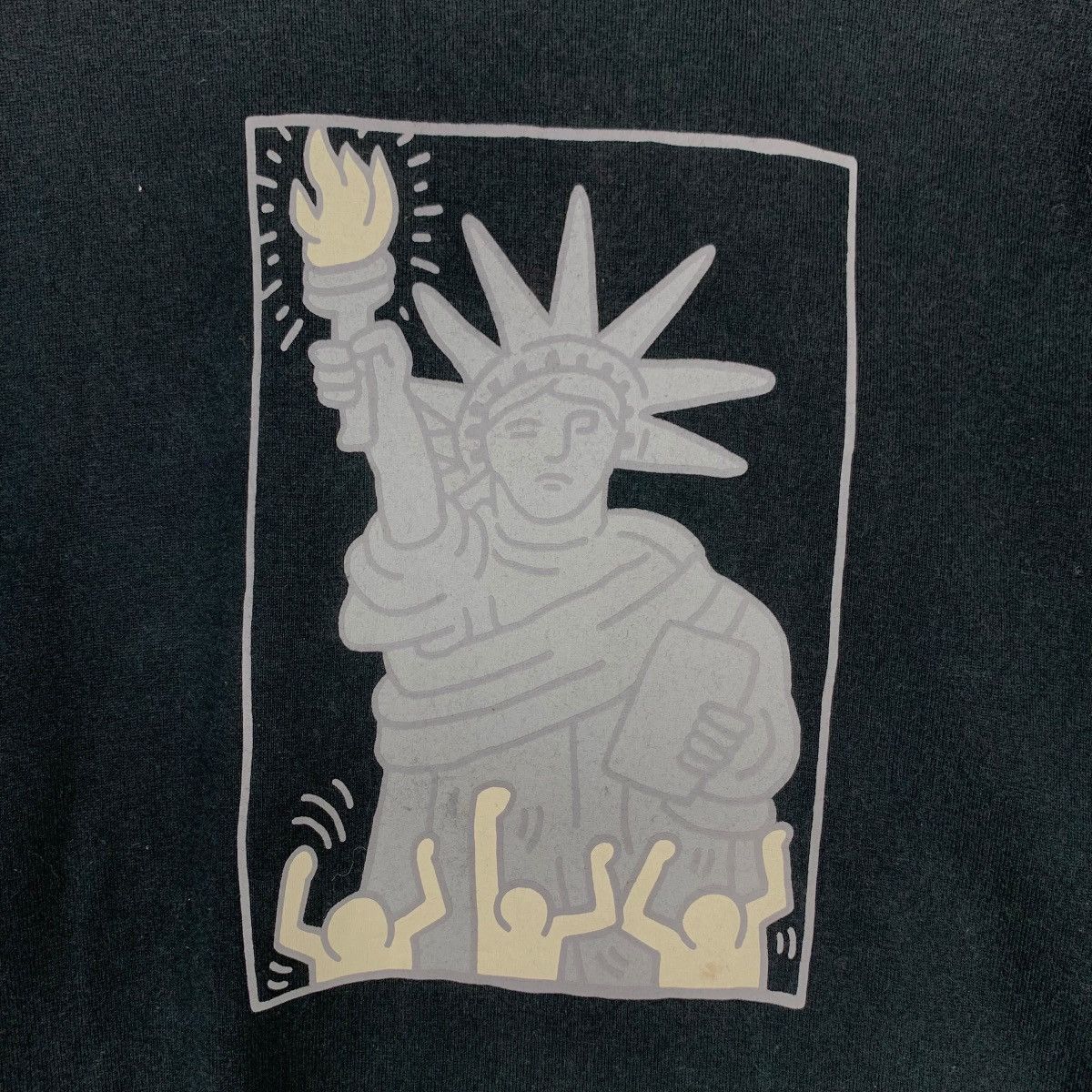 Keith Haring Keith Haring Statue of Liberty Freedom Tower Tee #0344-C16 Size US M / EU 48-50 / 2 - 11 Thumbnail