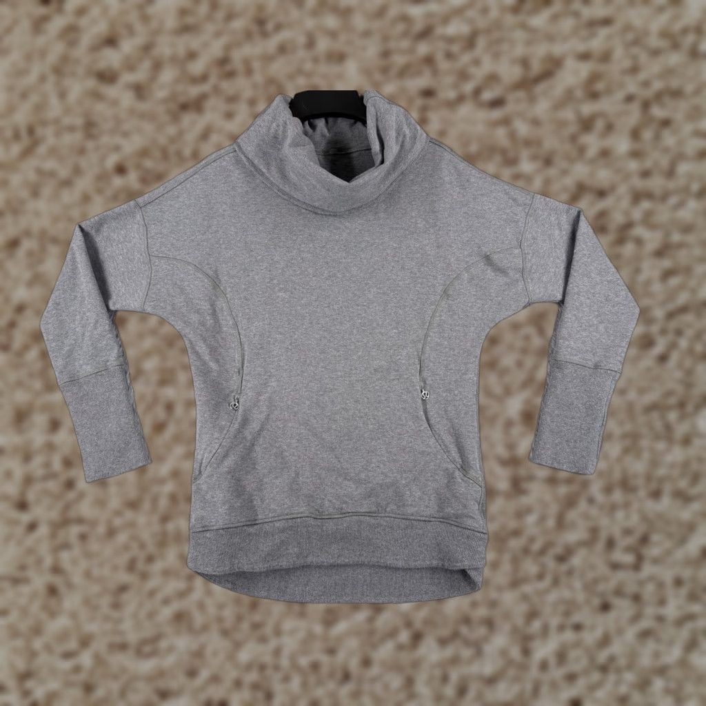 Lululemon Lululemon Sweater Women 4 Gray Rest Day Pullover French Terry Run Gym W3A55S Size S / US 4 / IT 40 - 1 Thumbnail