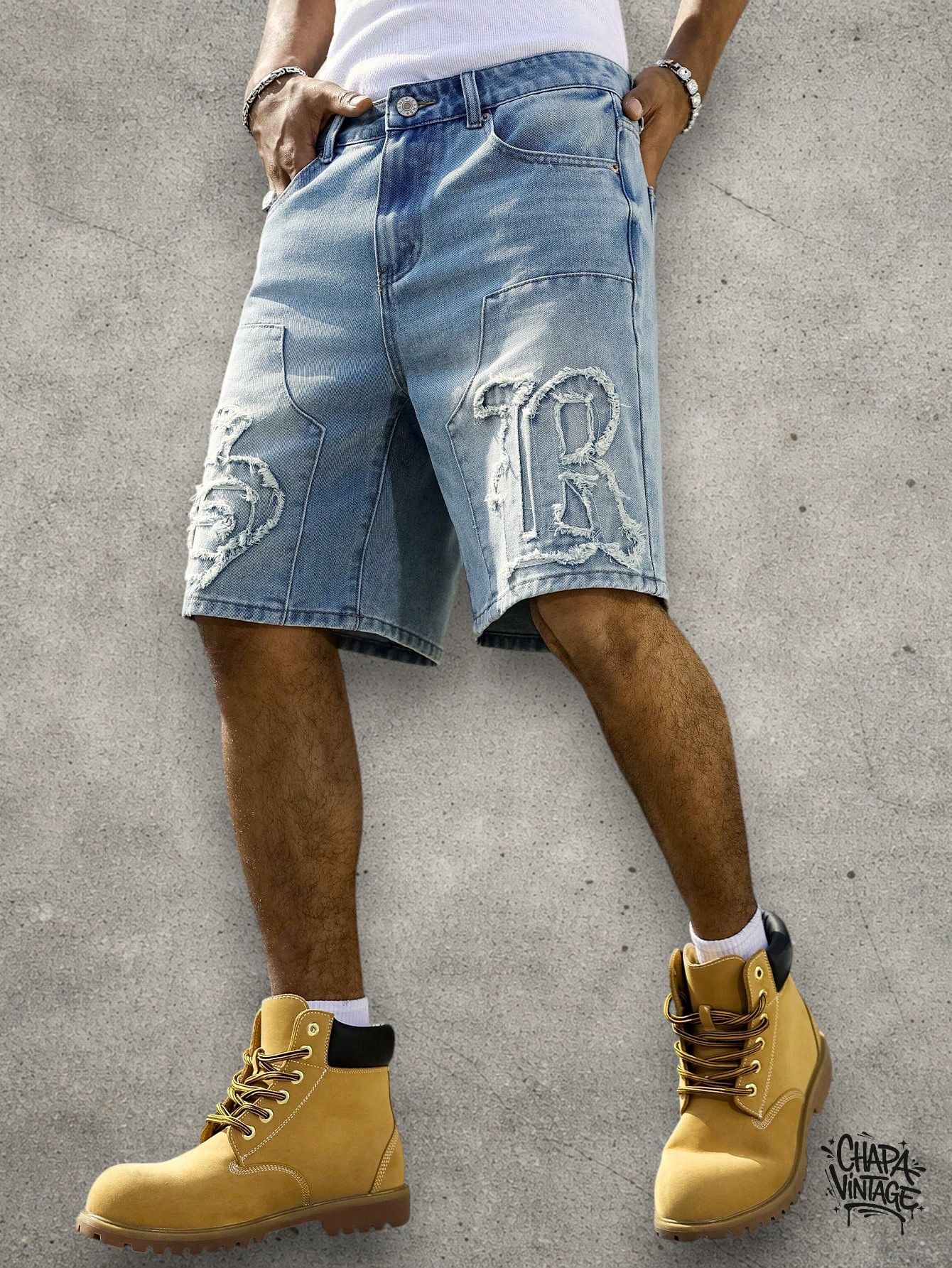 Japanese Brand Washed 3d denim shorts Size US 32 / EU 48 - 1 Thumbnail