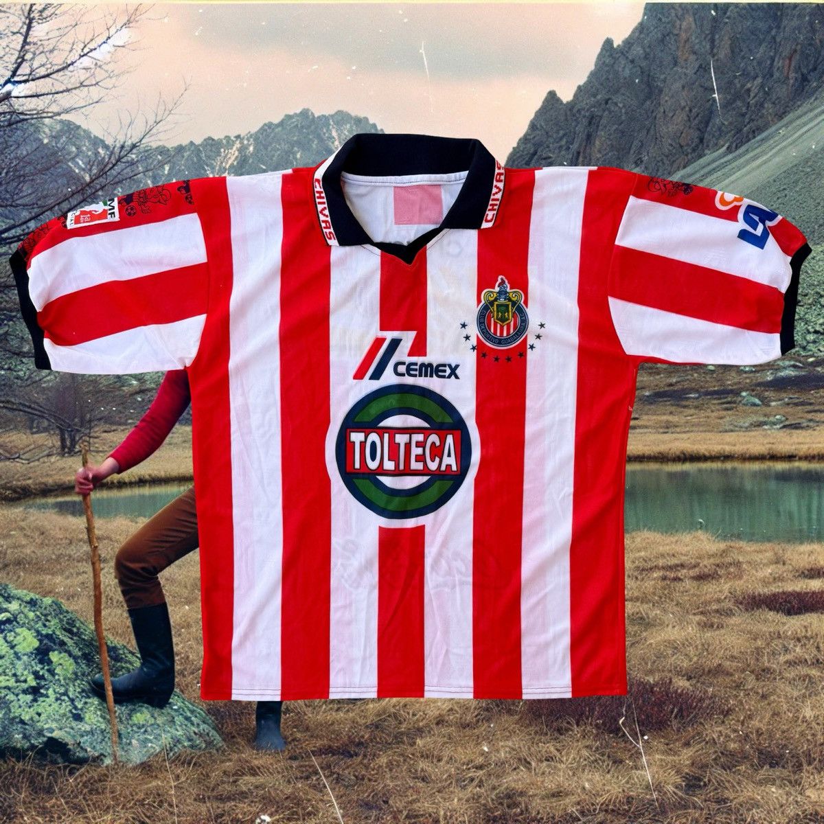 Vintage 90s Chivas Guadalajara Vintage Bootleg Soccer Jersey XL. Size US XL / EU 56 / 4 - 1 Thumbnail