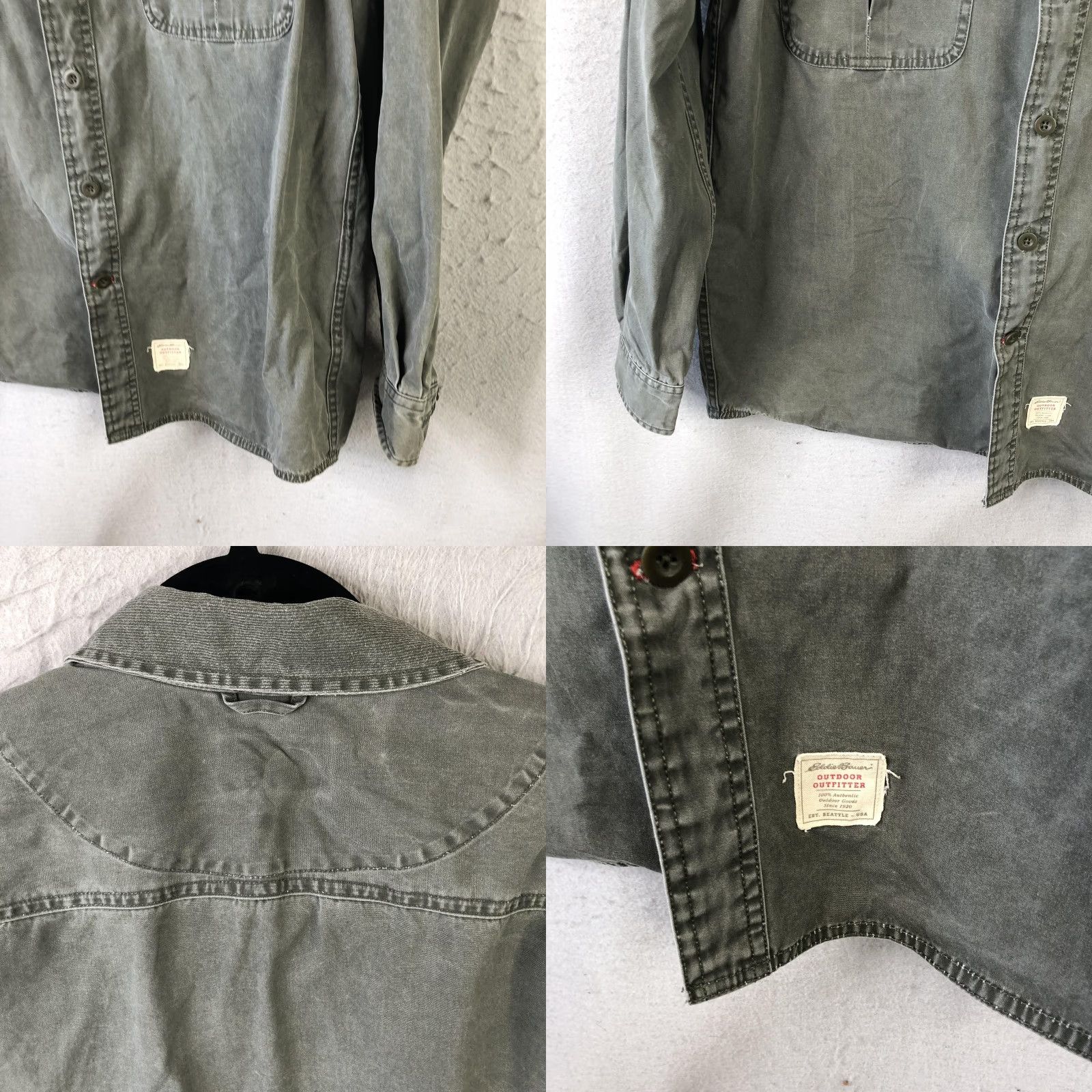 Eddie Bauer Eddie Bauer Shirt Mens Medium Green Outdoor Button Chore Barn Ranch Size US M / EU 48-50 / 2 - 9 Thumbnail