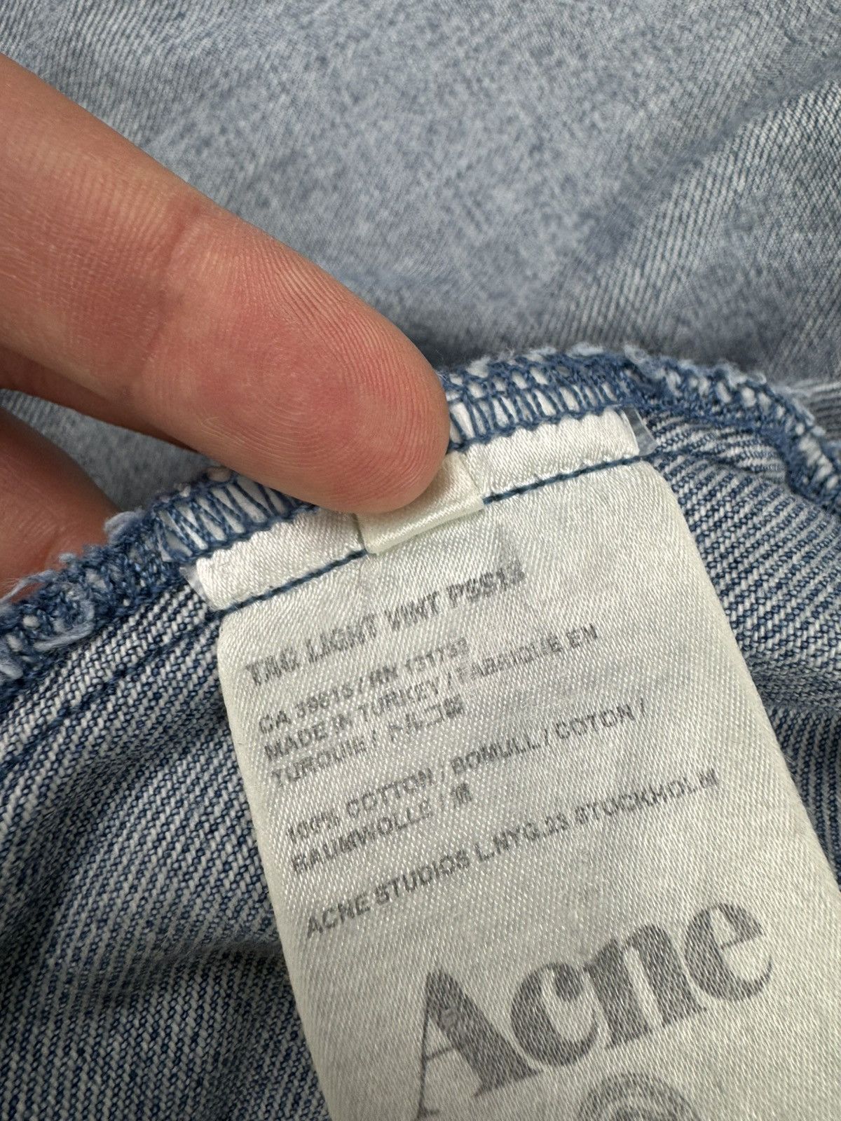 Acne Studios Vintage 00s Acne Studios Tag Light cropped denim jacket Size XS / US 0-2 / IT 36-38 - 17 Thumbnail