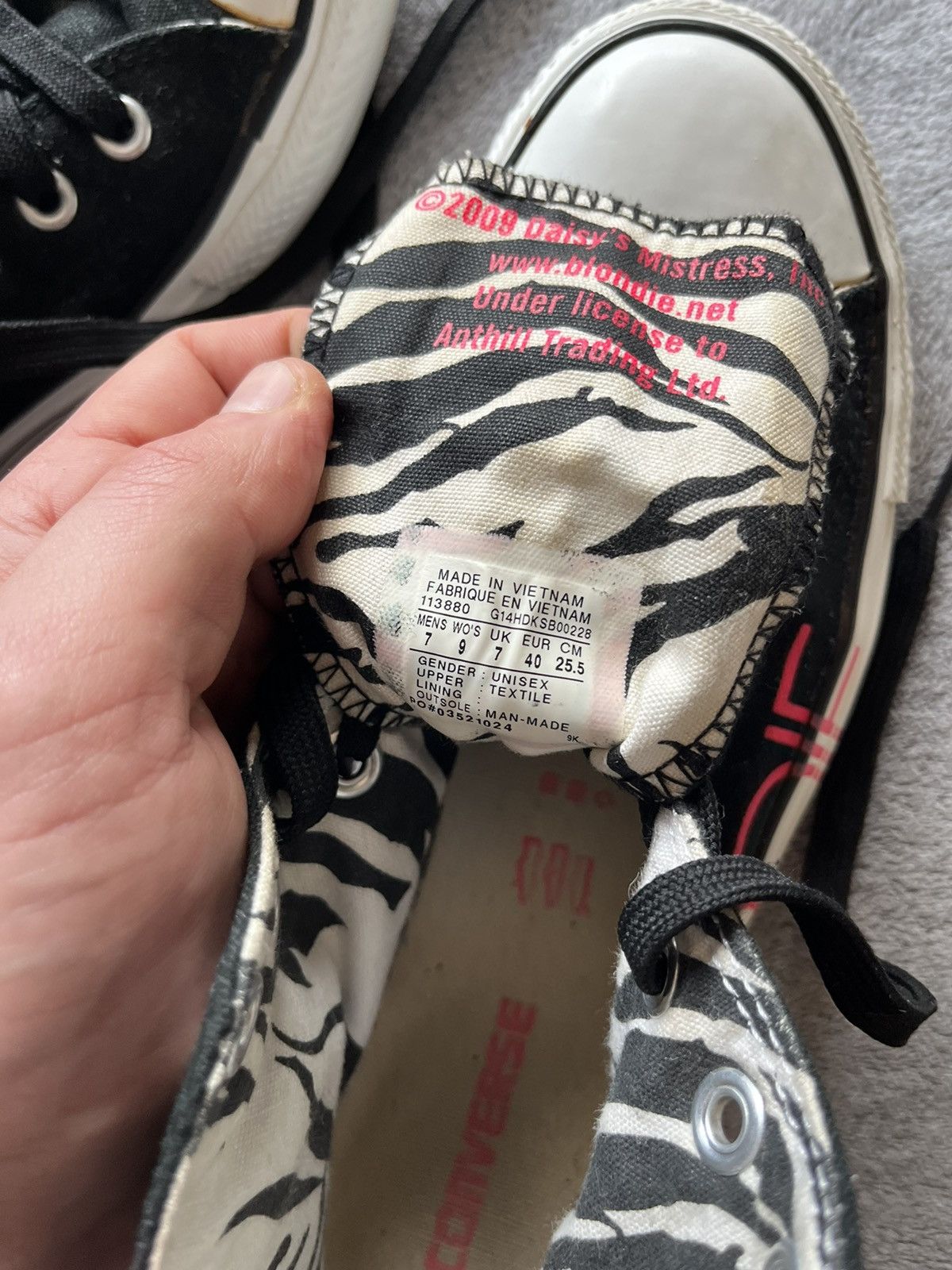 Converse Vintage 2009 Converse x Blondie Debbie Harry Rock Merch shoe Size US 9 / IT 39 - 3 Thumbnail