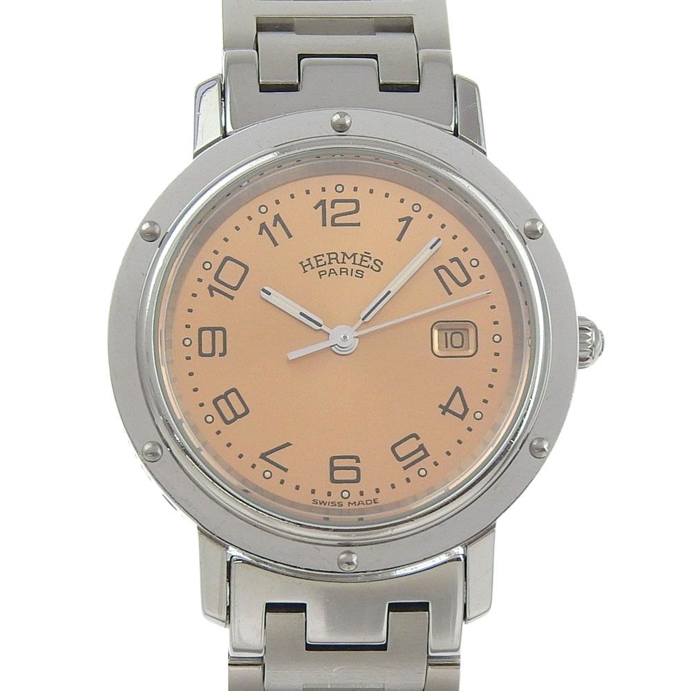 Hermes Hermes Hermes Clipper Stainless Steel Watch Metal Quartz CL4.410 DUTY FREE for USA Size ONE SIZE - 1 Thumbnail