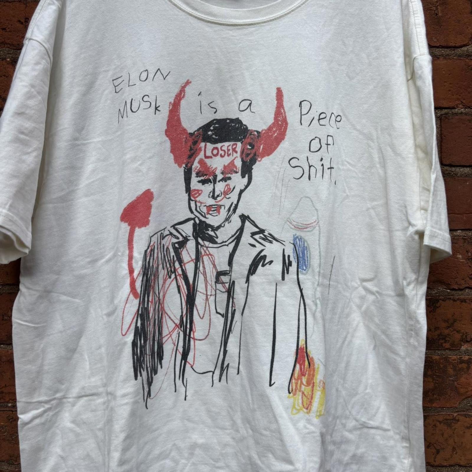 Teddy Fresh teddy fresh Elon musk is a piece of shit t shirt XL Size US XL / EU 56 / 4 - 3 Thumbnail