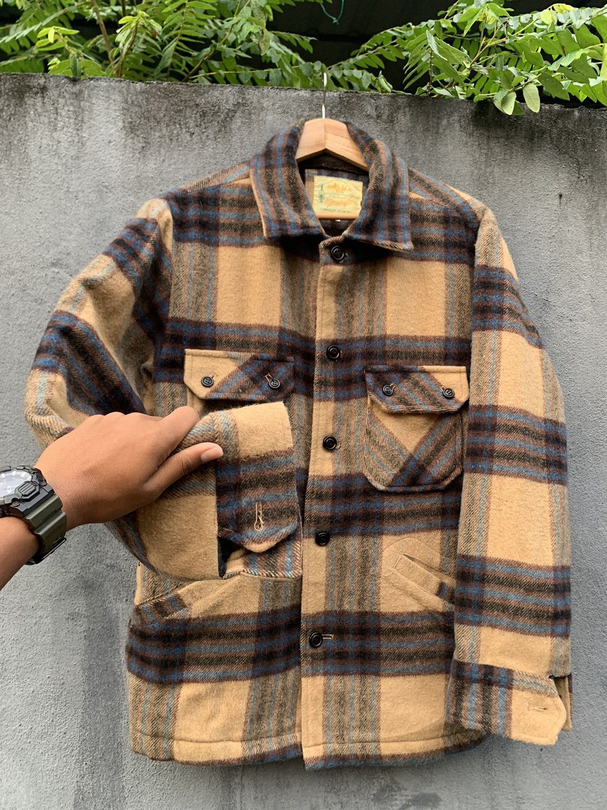 Wrangler 👹Vintage Wrangler Wool Flannel Fur Lined Jacket Size US L / EU 52-54 / 3 - 6 Thumbnail