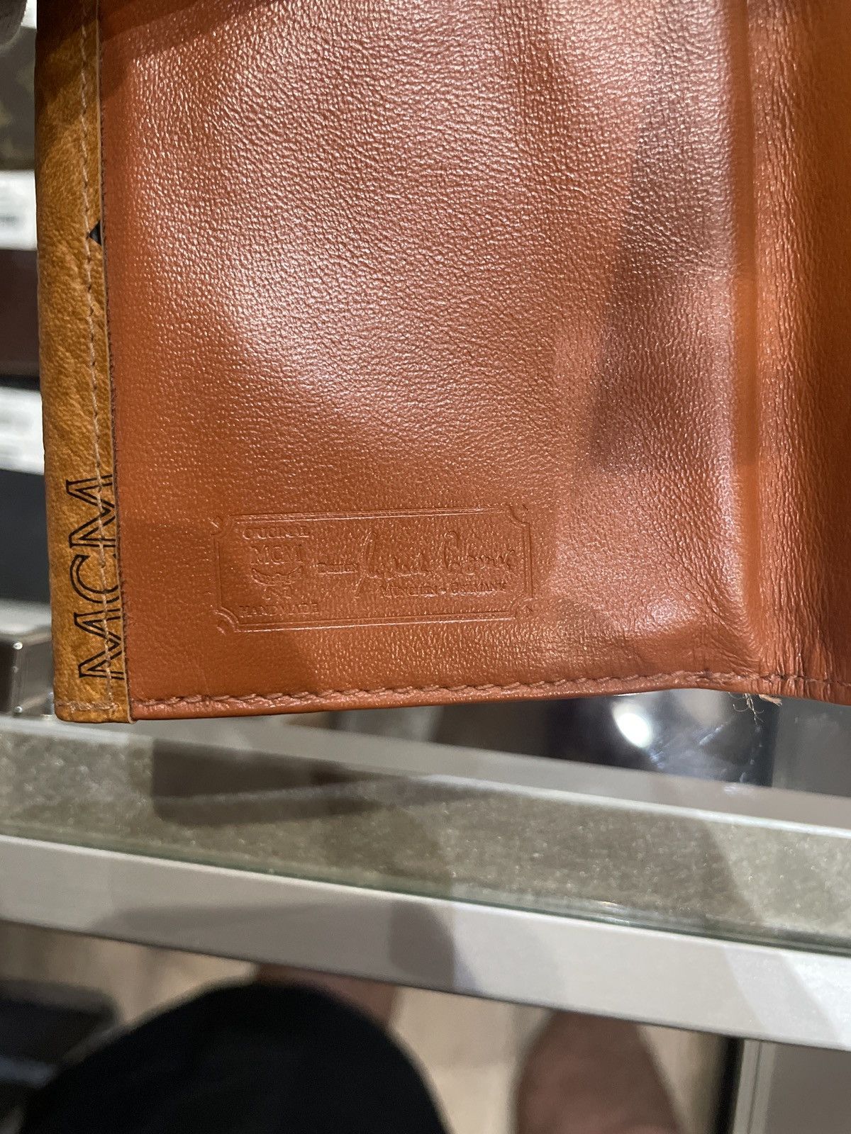 MCM MCM Monogram Trifold Brown Leather Wallet Size ONE SIZE - 1 Thumbnail