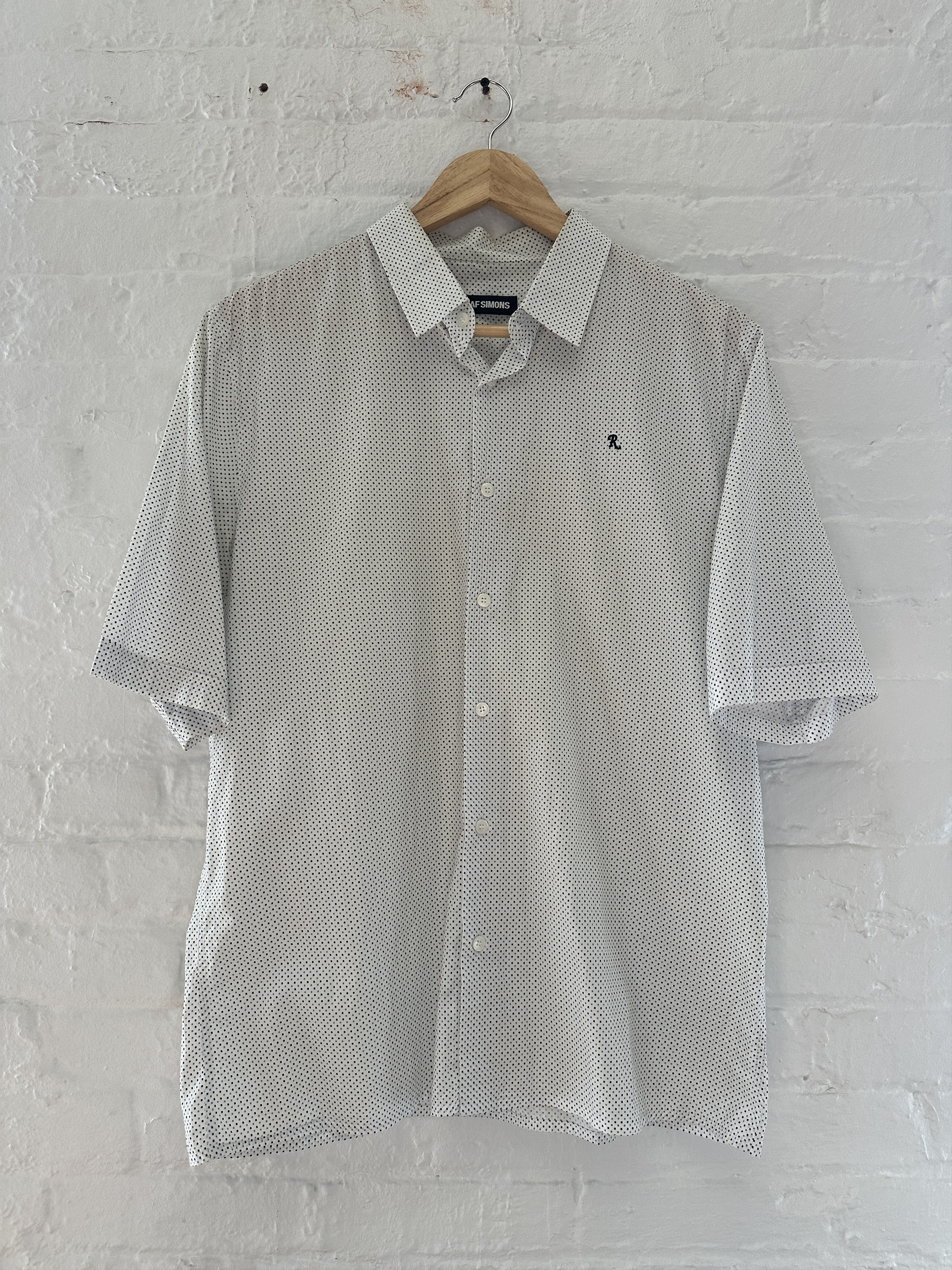 Raf Simons Polka Dot Short Sleeve Button Up Shirt