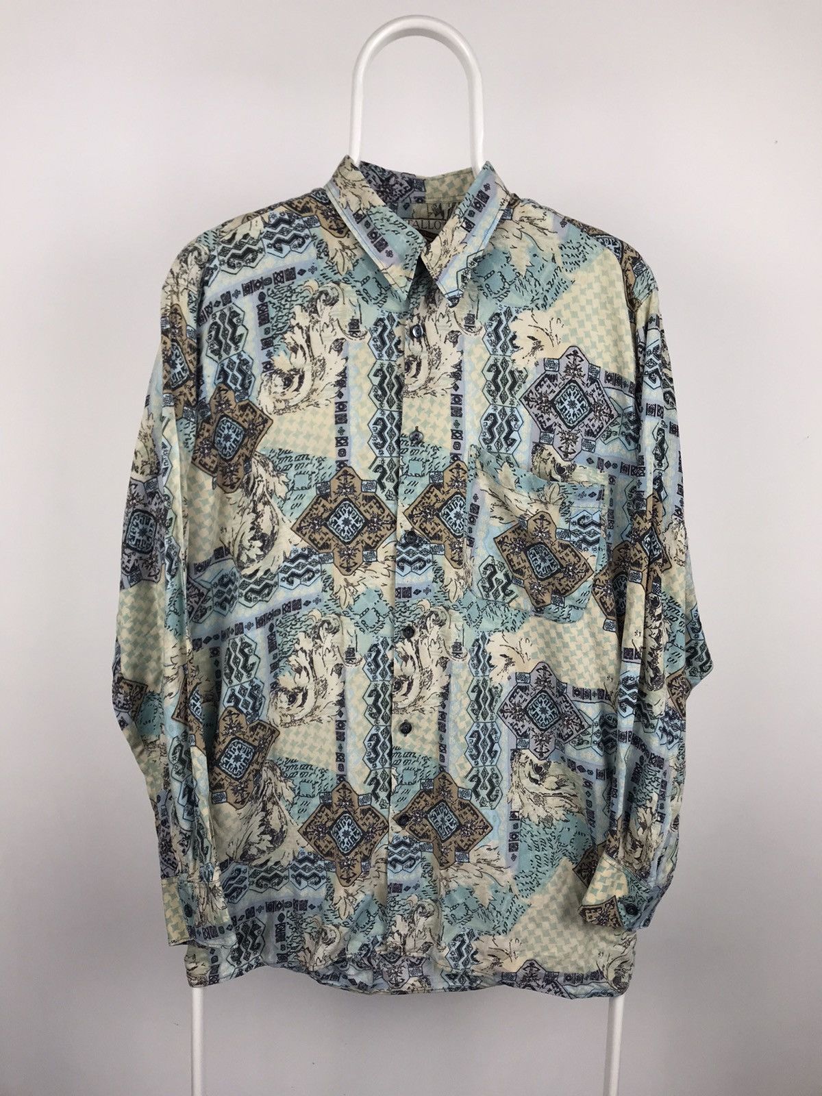Vintage Vintage Long Sleeve Shirt Baroque Style Printed Size US M / EU 48-50 / 2 - 1 Thumbnail