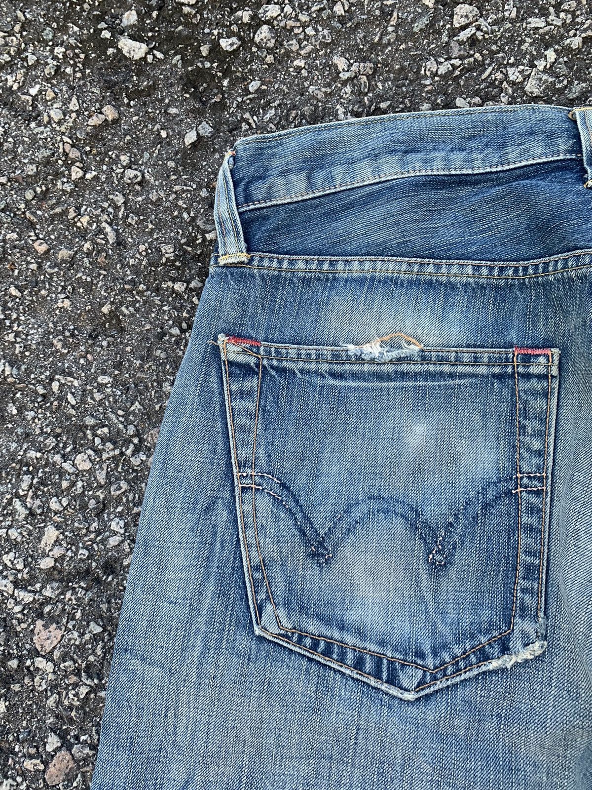 Kapital VINTAGE EDWIN 504 JAPANESE FADED & RUSTY DISTRESSED DENIM Size US 32 / EU 48 - 12 Thumbnail